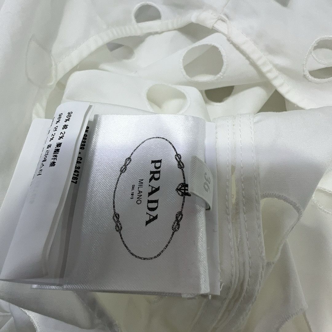 Prada Prada Eyelet Mini Dress Size 36 Size XS / US 0-2 / IT 36-38 - 6 Thumbnail