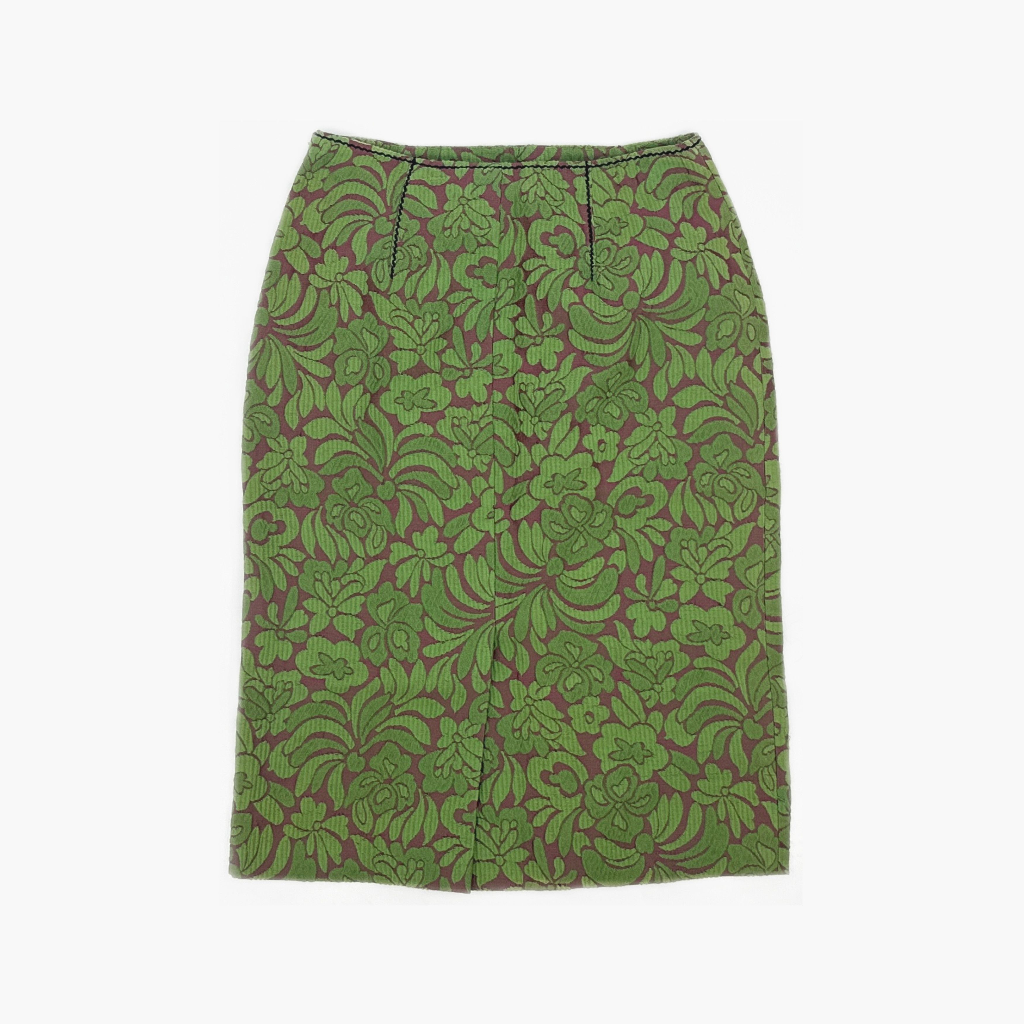 Prada PRADA Floral Midi Skirt Size 40 Size 27" / US 4 / IT 40 - 2 Thumbnail