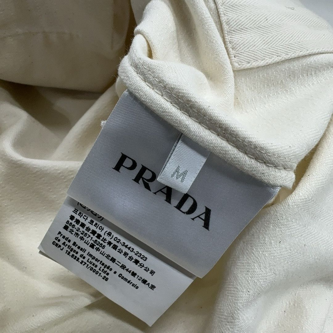 Prada Prada Logo Zip Jacket Beige Size M Size US M / EU 48-50 / 2 - 6 Thumbnail