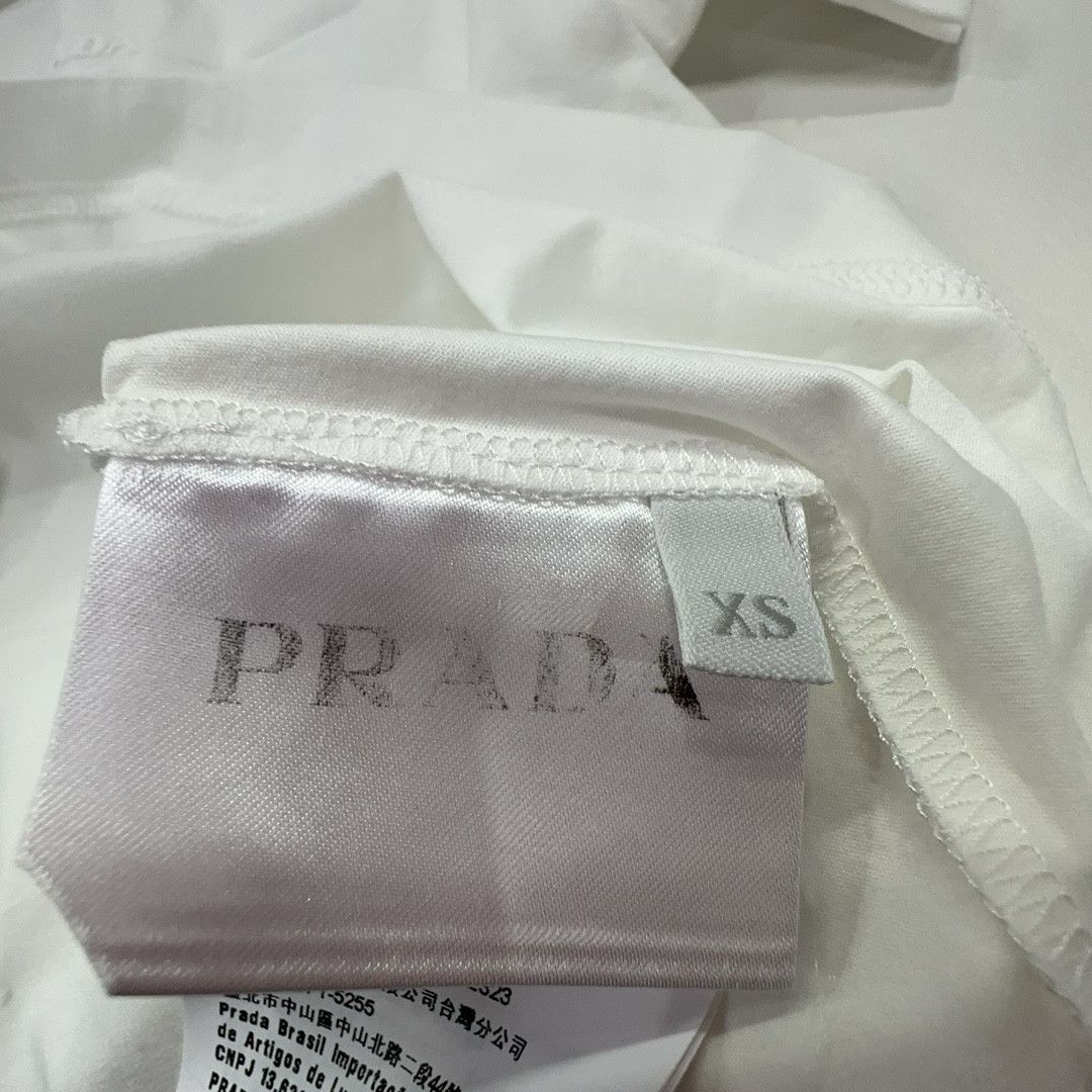 Prada Prada White Logo T-Shirt Size XS Size US XS / EU 42 / 0 - 3 Thumbnail