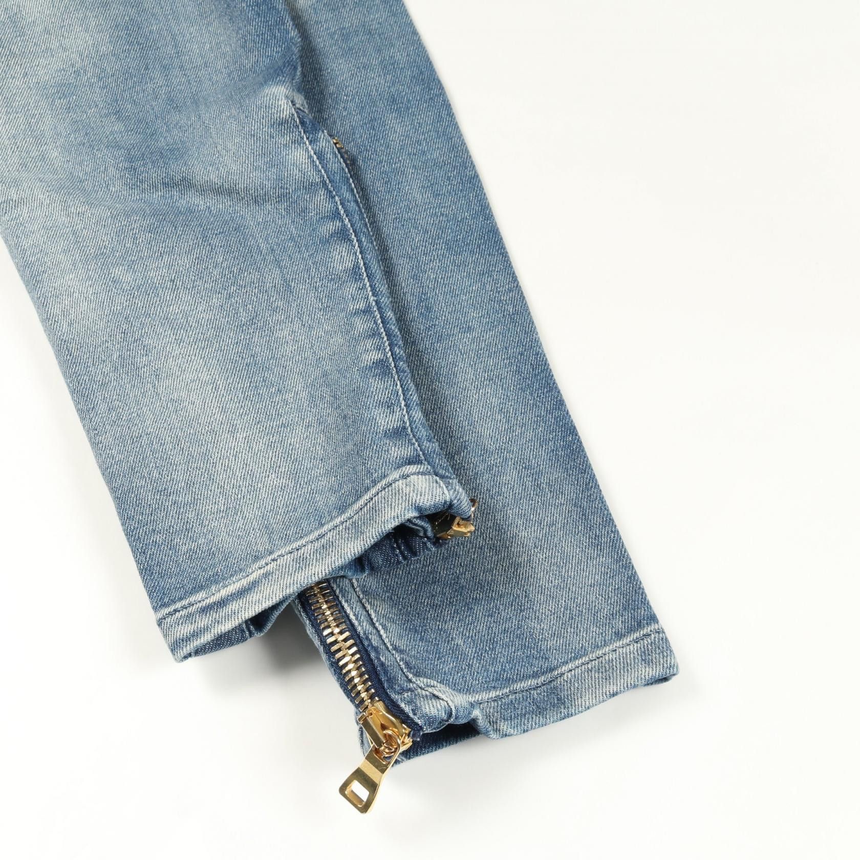 Balmain Balmain Balmain Biker Skinny Cotton Denim Pants Textile Bottoms DUTY FREE for USA Size ONE SIZE - 6 Thumbnail