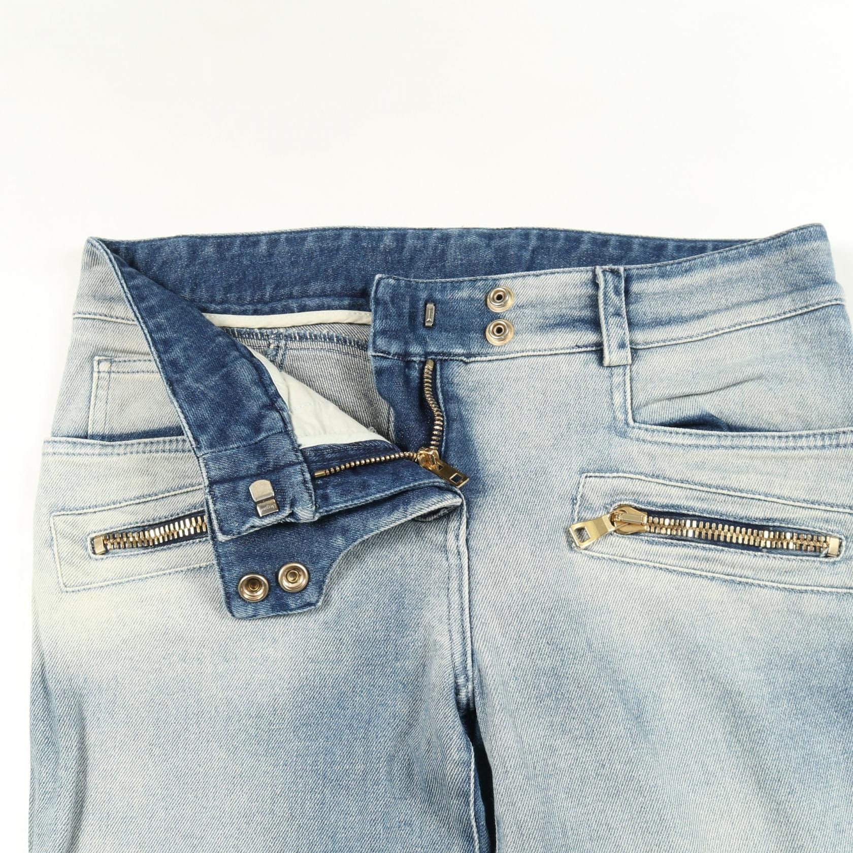 Balmain Balmain Balmain Biker Skinny Cotton Denim Pants Textile Bottoms DUTY FREE for USA Size ONE SIZE - 5 Thumbnail