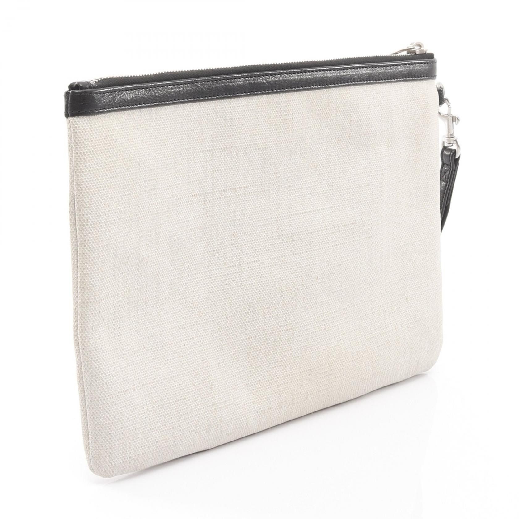 Yves Saint Laurent Yves Saint Laurent Saint Laurent Paris Rive Gauche Canvas Leather Clutch Bag Textile Clutch Bag 565722 DUTY FREE for USA Size ONE SIZE - 2 Thumbnail