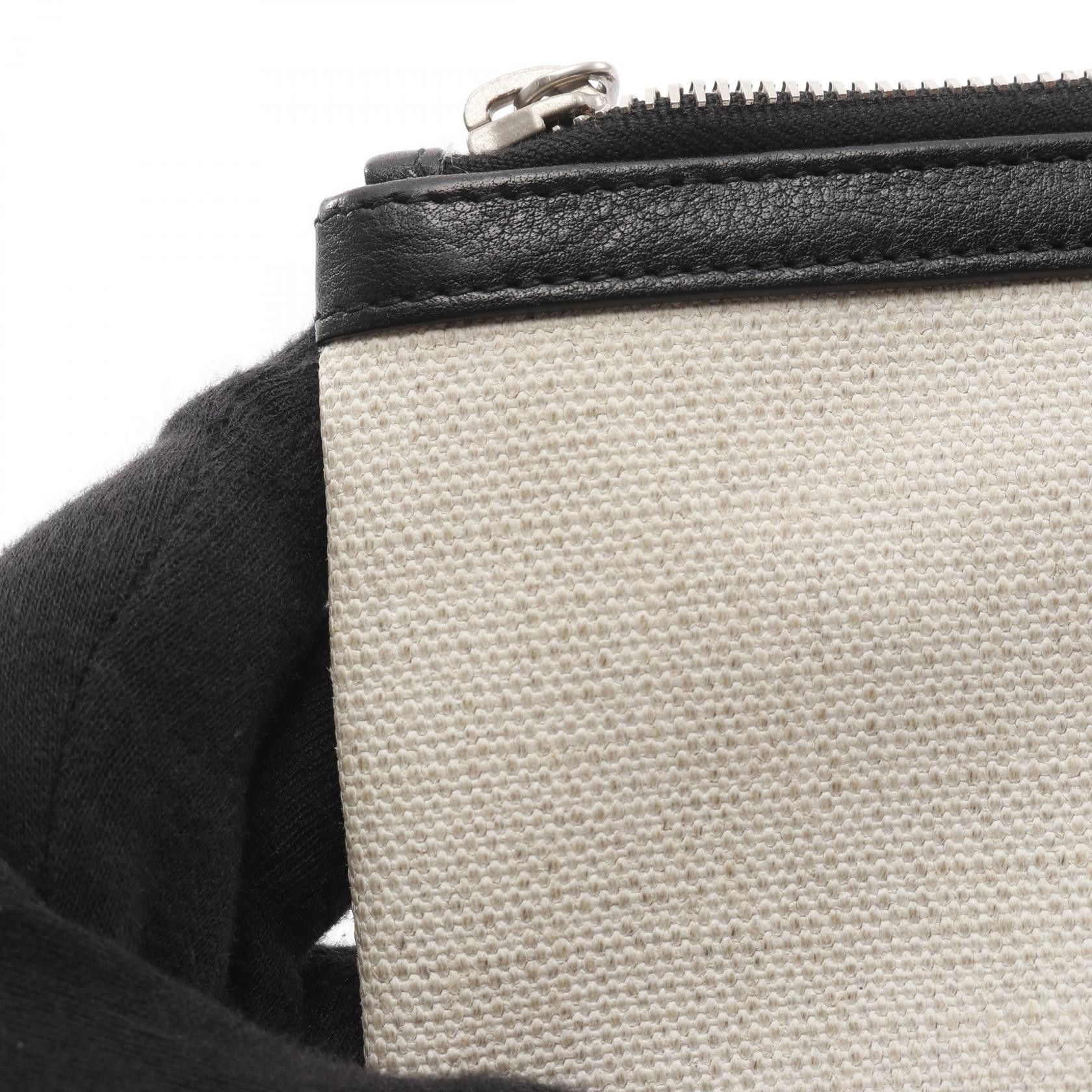 Yves Saint Laurent Yves Saint Laurent Saint Laurent Paris Rive Gauche Canvas Leather Clutch Bag Textile Clutch Bag 565722 DUTY FREE for USA Size ONE SIZE - 10 Thumbnail