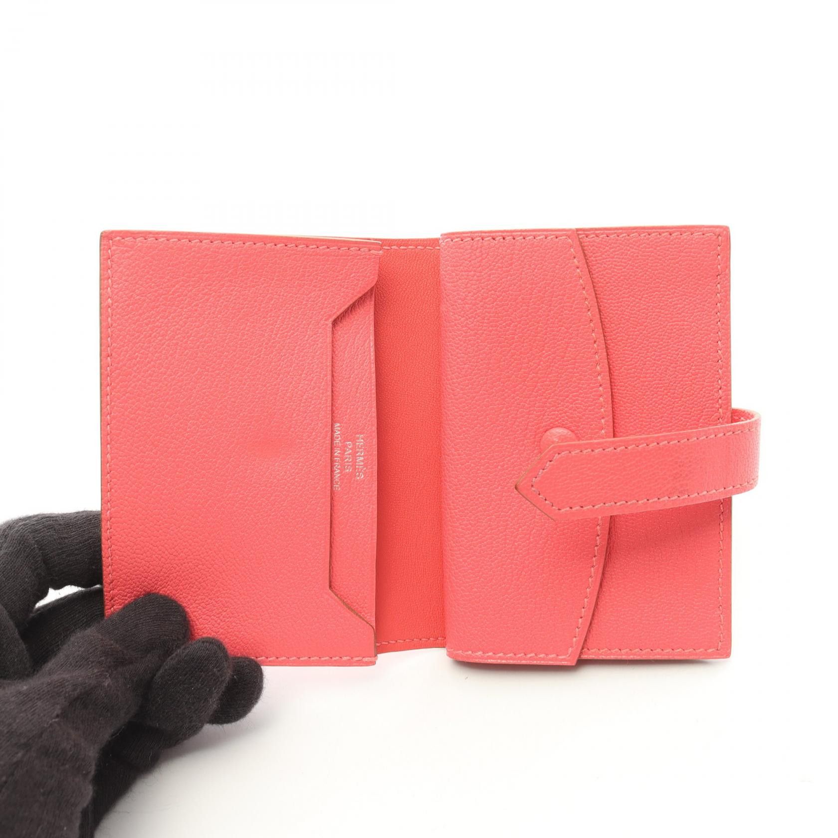 Hermes Hermes Hermes Bearn Mini Chevre Card Case Leather Card Case Stamp X (2016) DUTY FREE for USA Size ONE SIZE - 3 Thumbnail