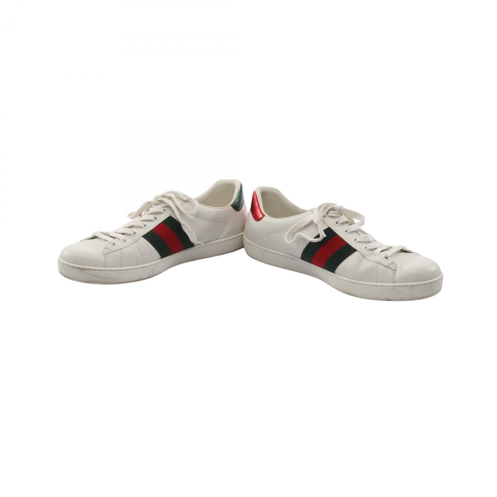 Gucci Gucci Gucci Embroidery Leather Sneakers Leather Shoes 456230 DUTY FREE for USA Size ONE SIZE - 3 Thumbnail