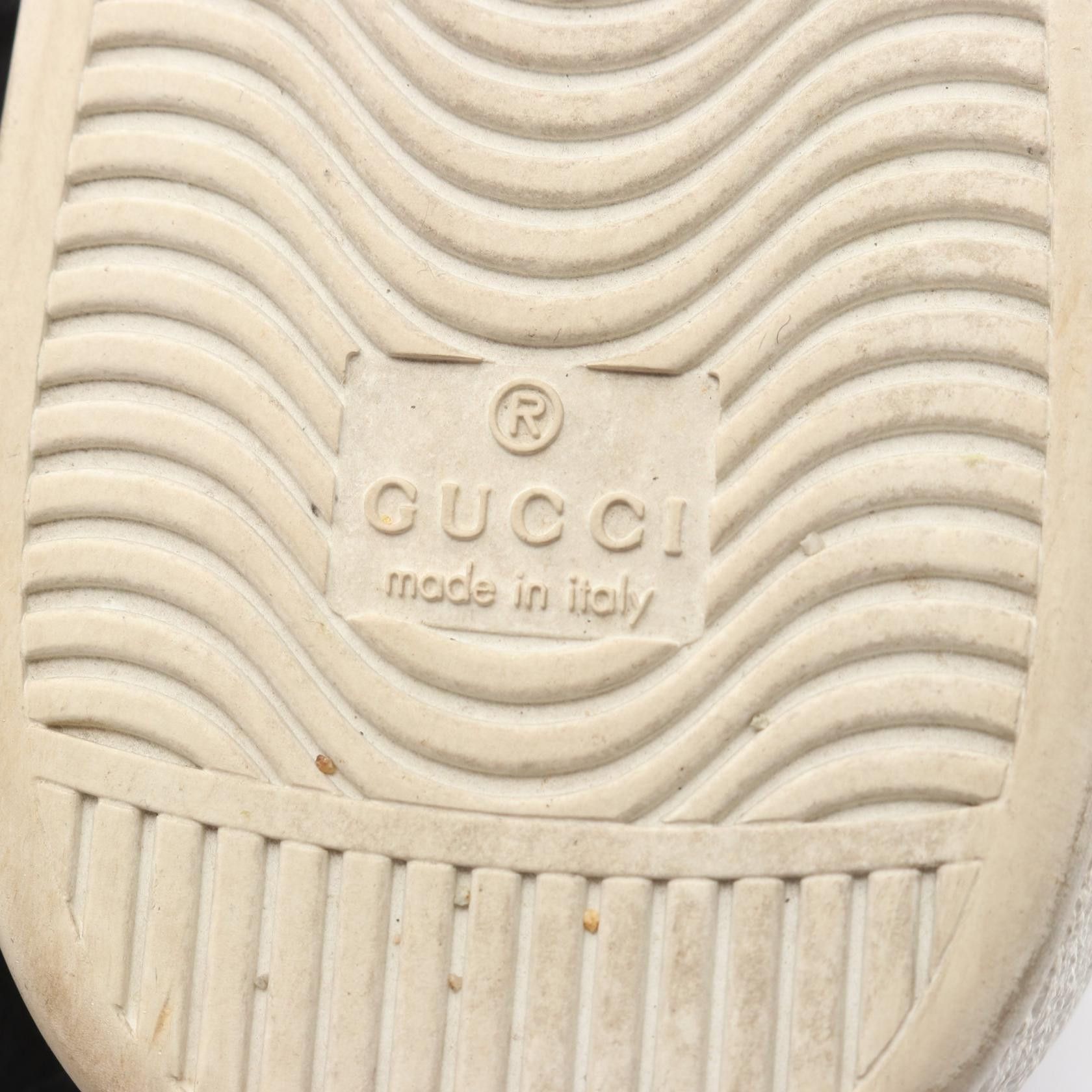Gucci Gucci Gucci Embroidery Leather Sneakers Leather Shoes 456230 DUTY FREE for USA Size ONE SIZE - 6 Thumbnail