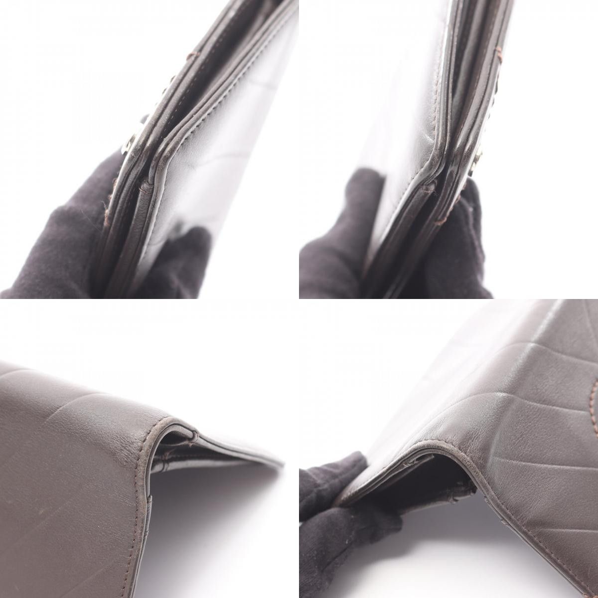 Chanel Chanel Chanel Chevron V Stitch Leather Long Bifold Wallet Leather Long Wallet DUTY FREE for USA Size ONE SIZE - 10 Thumbnail