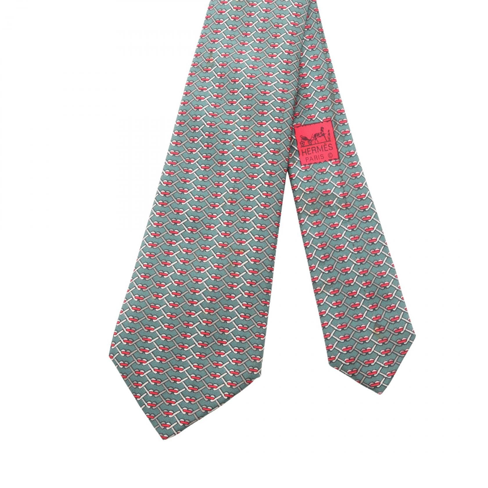 Hermes Hermes Hermes Silk Tie Textile Necktie 7060TA DUTY FREE for USA Size ONE SIZE - 2 Thumbnail