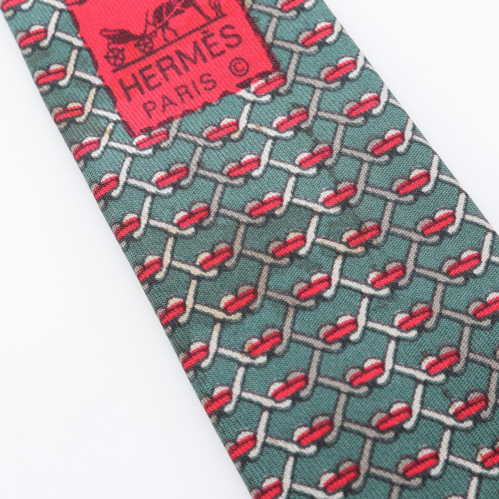 Hermes Hermes Hermes Silk Tie Textile Necktie 7060TA DUTY FREE for USA Size ONE SIZE - 8 Thumbnail