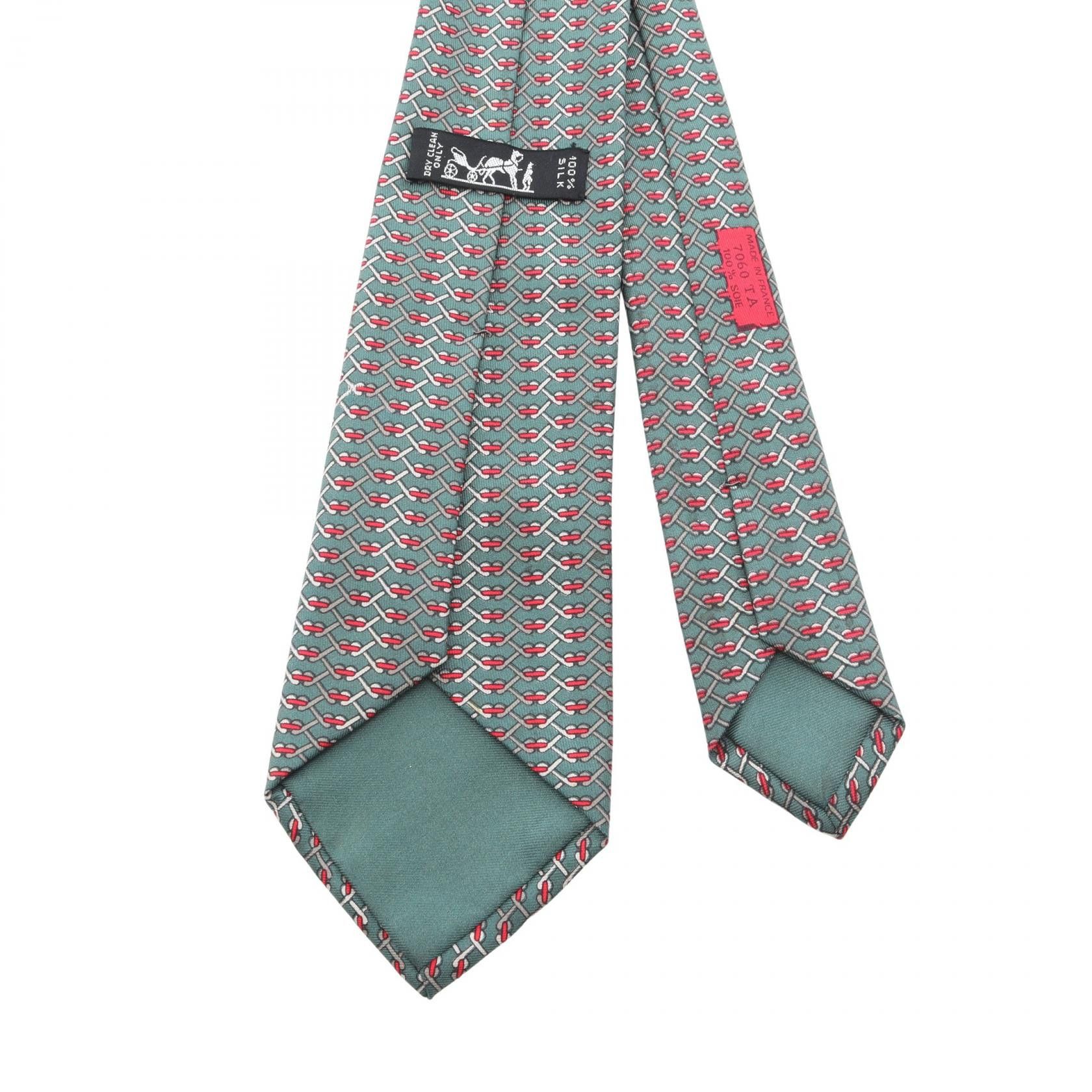 Hermes Hermes Hermes Silk Tie Textile Necktie 7060TA DUTY FREE for USA Size ONE SIZE - 3 Thumbnail