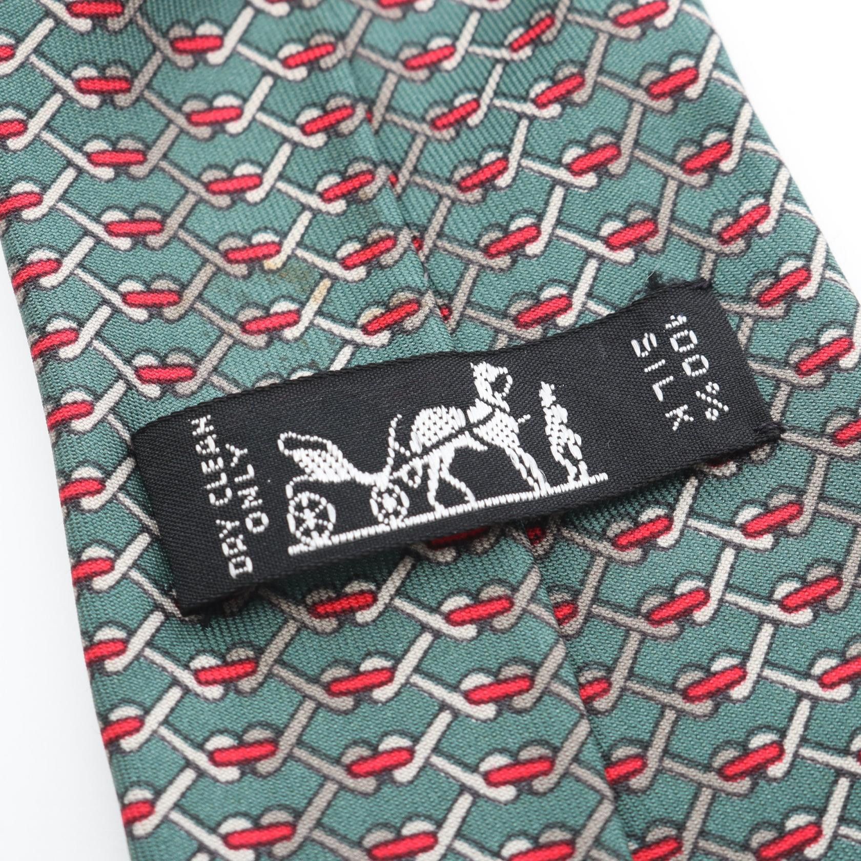Hermes Hermes Hermes Silk Tie Textile Necktie 7060TA DUTY FREE for USA Size ONE SIZE - 6 Thumbnail