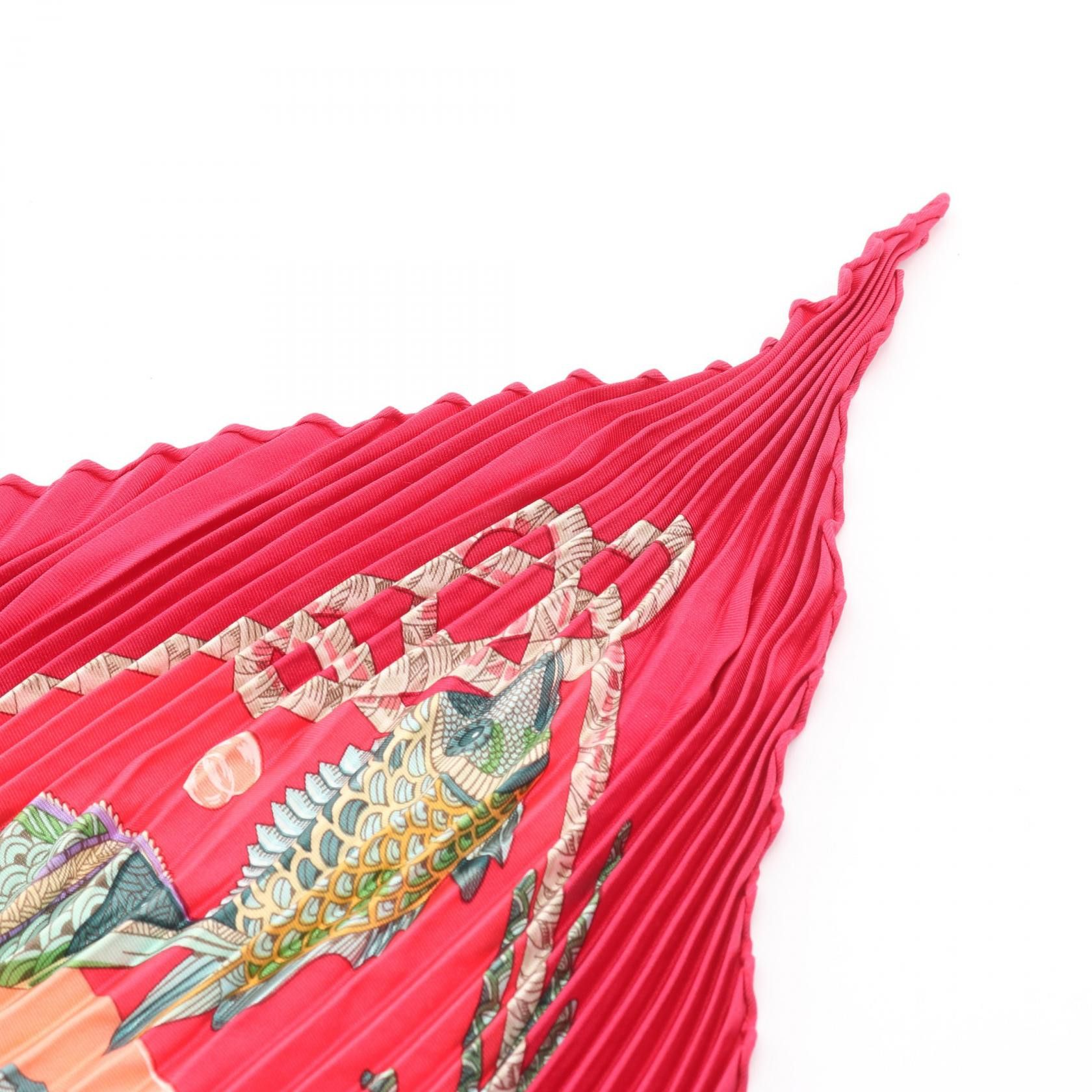 Hermes Hermes Hermes Carre Plisse Grands Fonds Silk Scarf Textile Scarf DUTY FREE for USA Size ONE SIZE - 5 Thumbnail