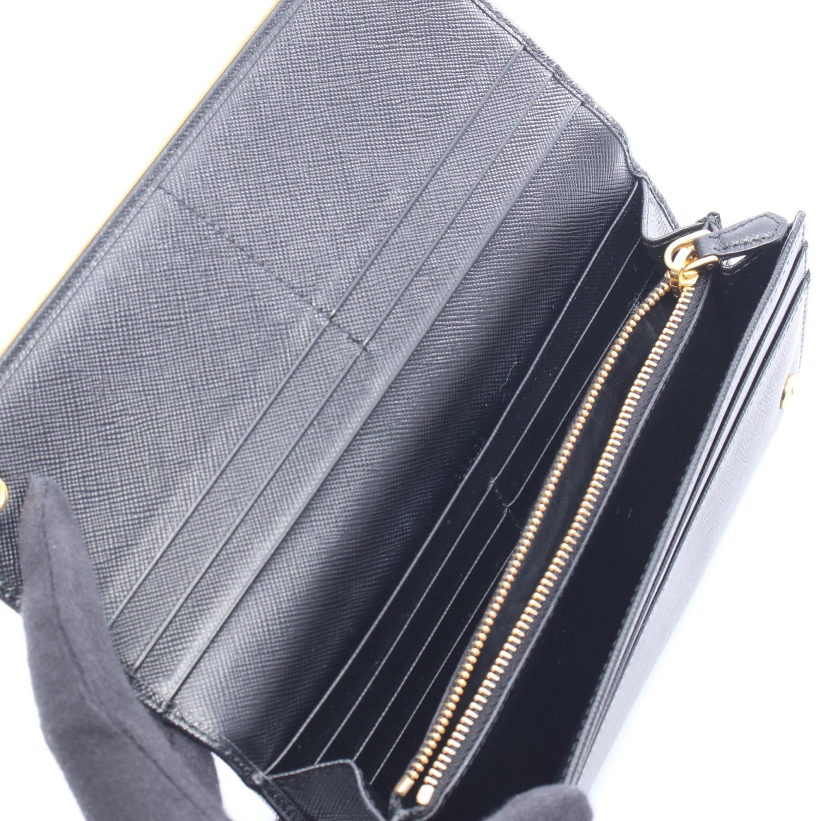 Prada Prada Prada Saffiano long bifold wallet Leather Long Wallet DUTY FREE for USA Size ONE SIZE - 3 Thumbnail