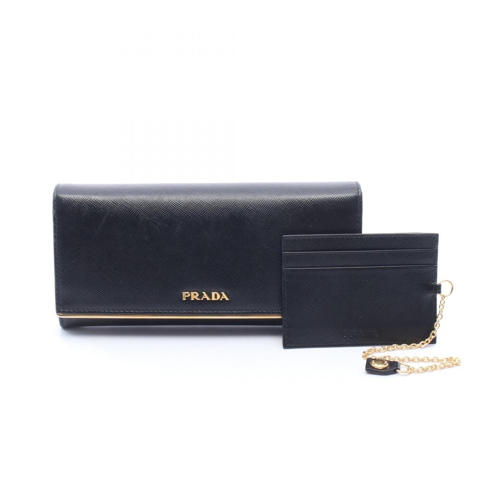 Prada Prada Prada Saffiano long bifold wallet Leather Long Wallet DUTY FREE for USA Size ONE SIZE - 5 Thumbnail