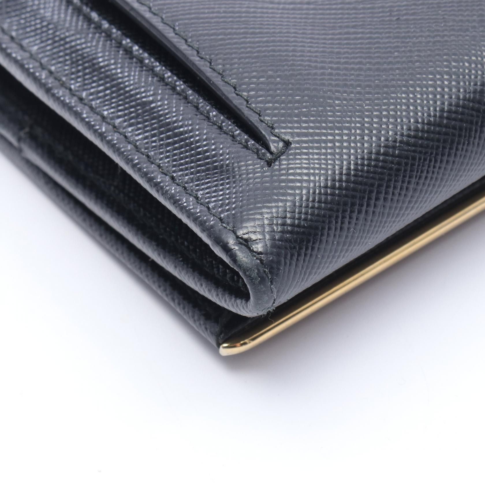 Prada Prada Prada Saffiano long bifold wallet Leather Long Wallet DUTY FREE for USA Size ONE SIZE - 9 Thumbnail