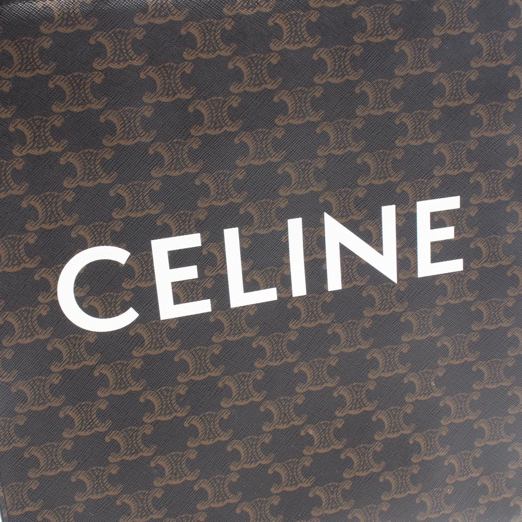 Celine Celine Celine Small Vertical Cabas Triomphe Coated Canvas Tote Bag Textile Tote Bag 191542BZK DUTY FREE for USA Size ONE SIZE - 4 Thumbnail
