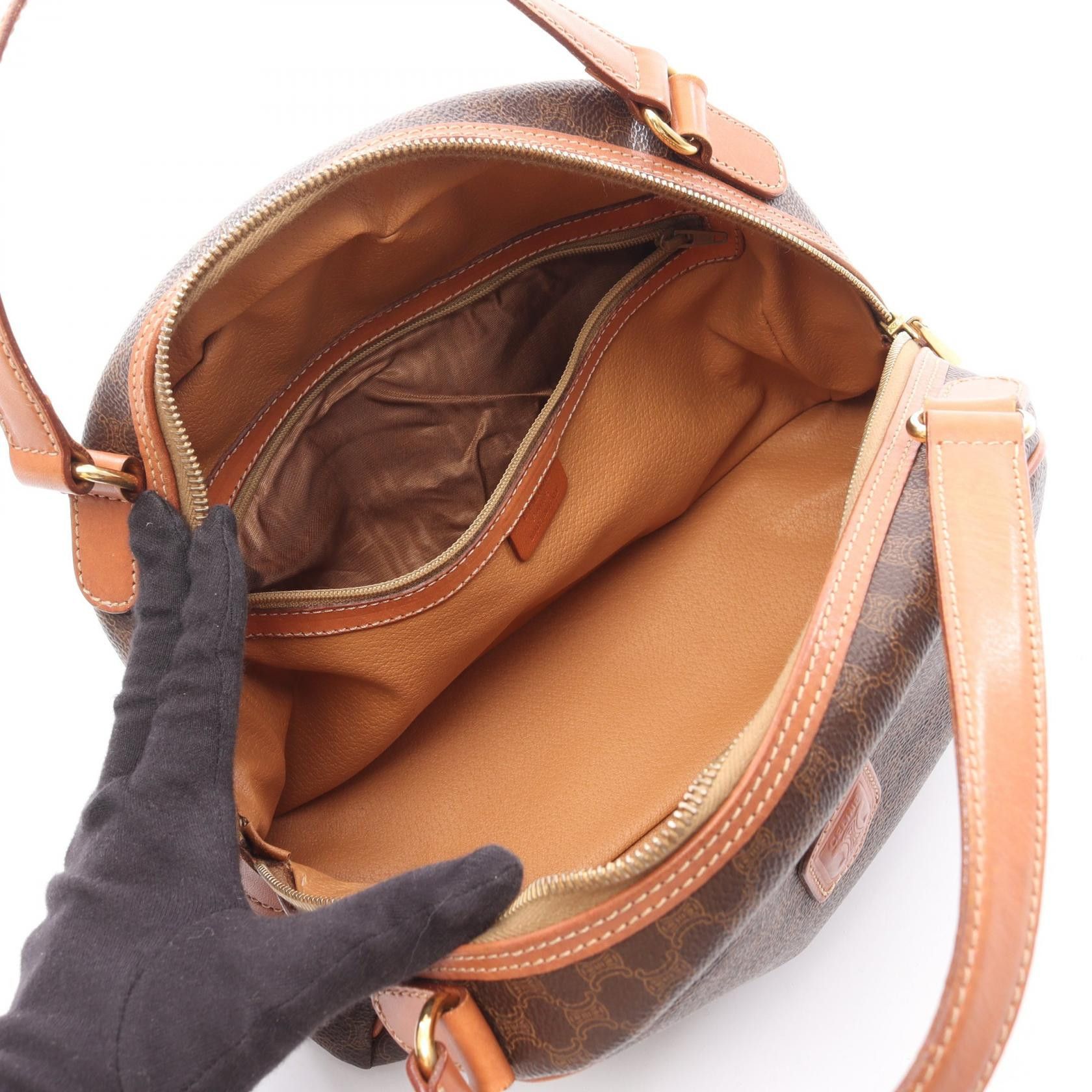 Celine Celine CELINE Macadam PVC Coated Canvas Leather Handbag Plastic / Synthetic Handbag DUTY FREE for USA Size ONE SIZE - 3 Thumbnail