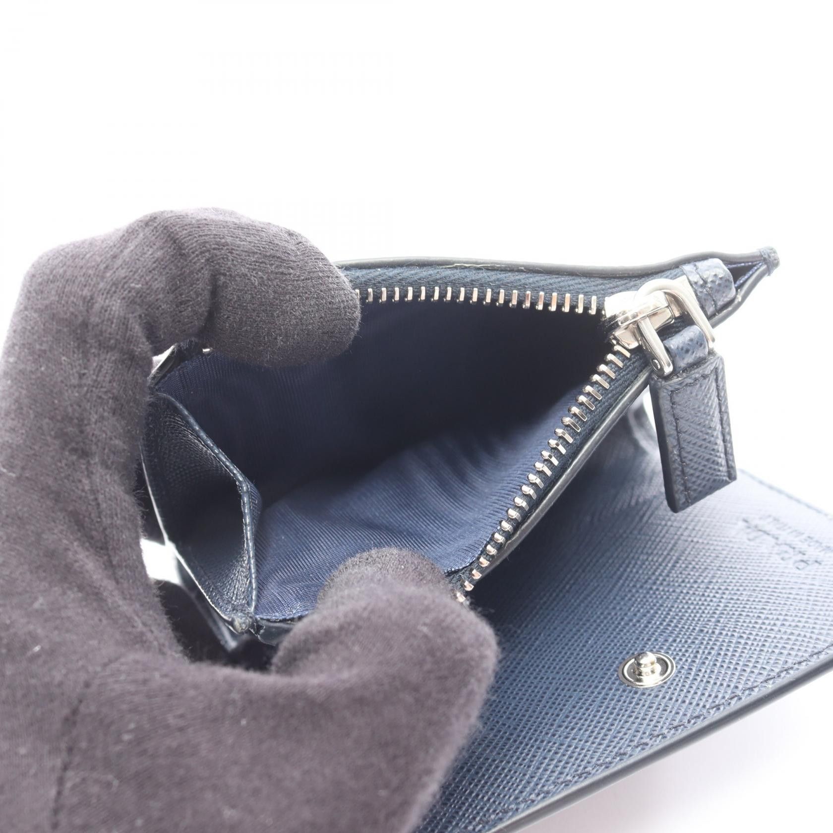 Prada Prada Prada Saffiano Leather Wallet Leather Short Wallet 2ML049QHH DUTY FREE for USA Size ONE SIZE - 4 Thumbnail