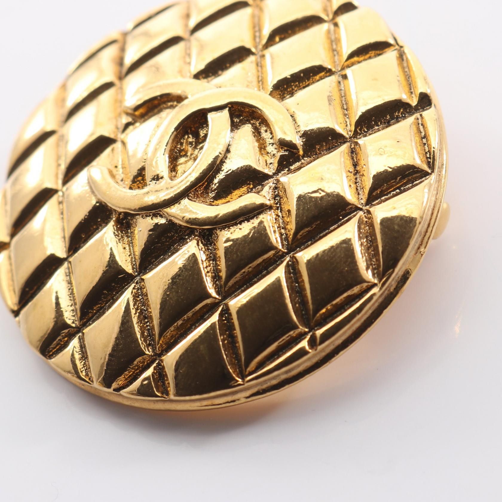 Chanel Chanel Chanel Coco Mark Matelasse Brooch Metal Brooch DUTY FREE for USA Size ONE SIZE - 6 Thumbnail