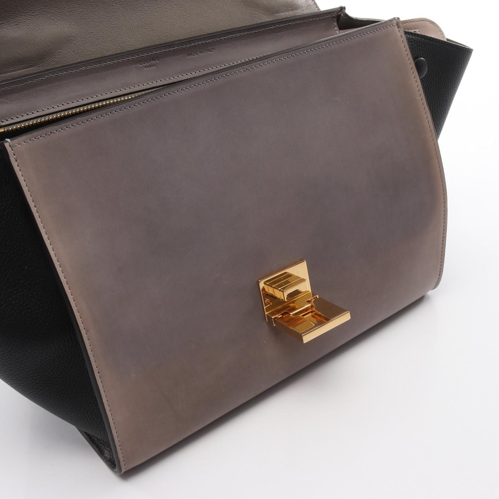 Celine Celine Celine Trapeze Small Leather Handbag Leather Handbag 174683 DUTY FREE for USA Size ONE SIZE - 5 Thumbnail