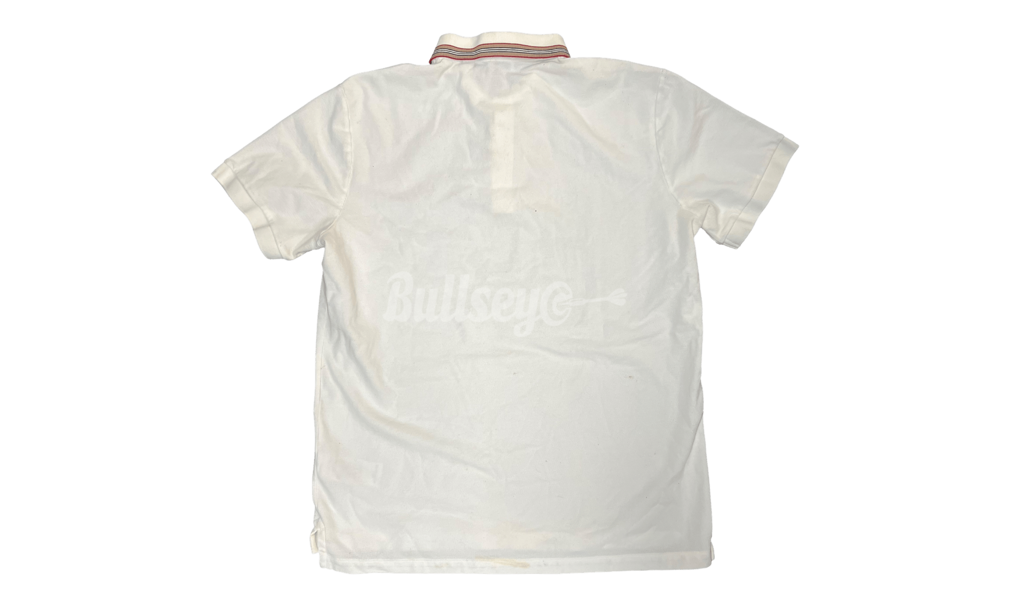 Burberry Logo Collar White Polo T-Shirt (PreOwned) Size US XL / EU 56 / 4 - 2 Thumbnail