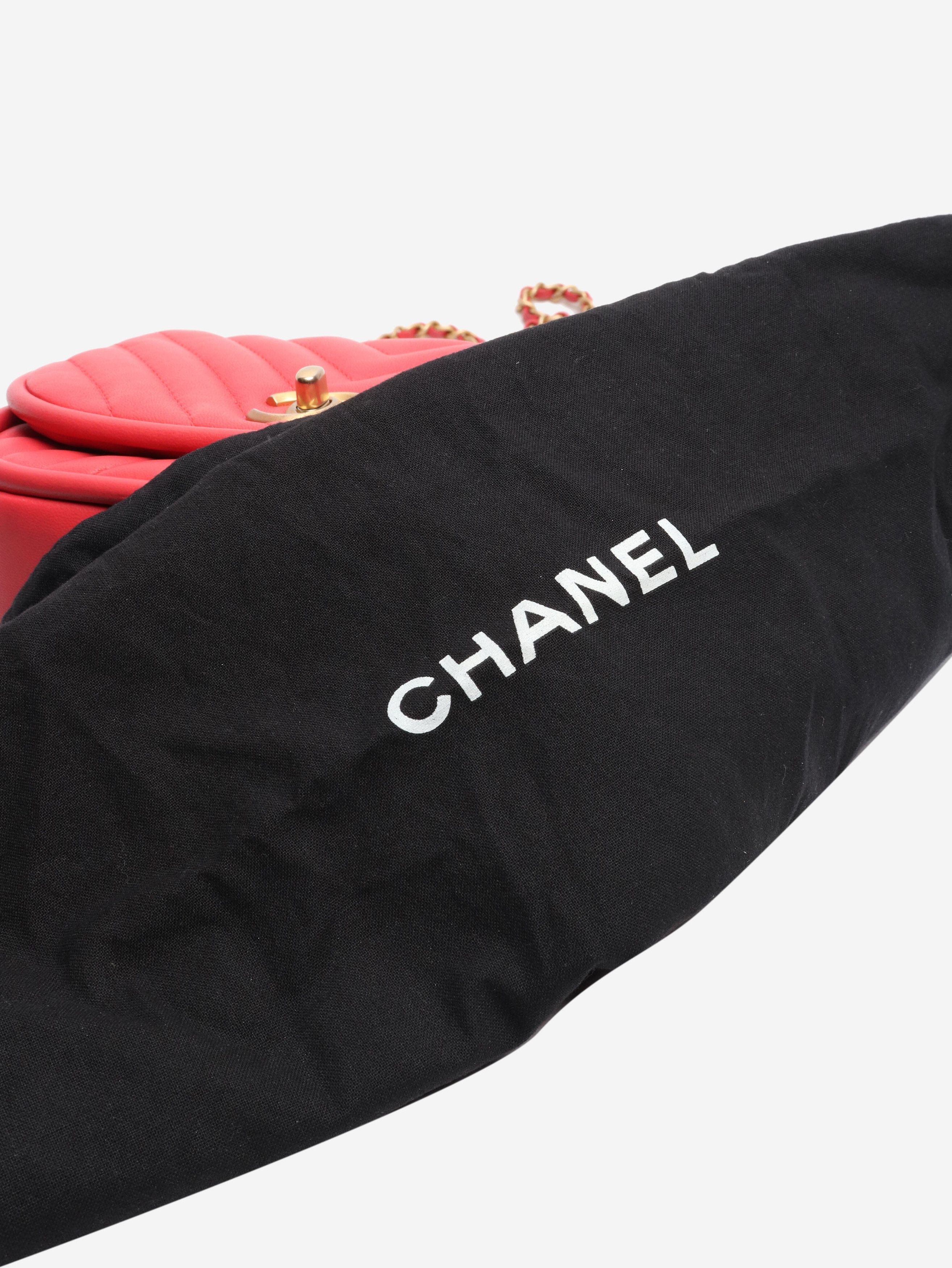 Chanel Pink 2017 chevron v-stitch lambskin shoulder bag Size ONE SIZE - 11 Thumbnail