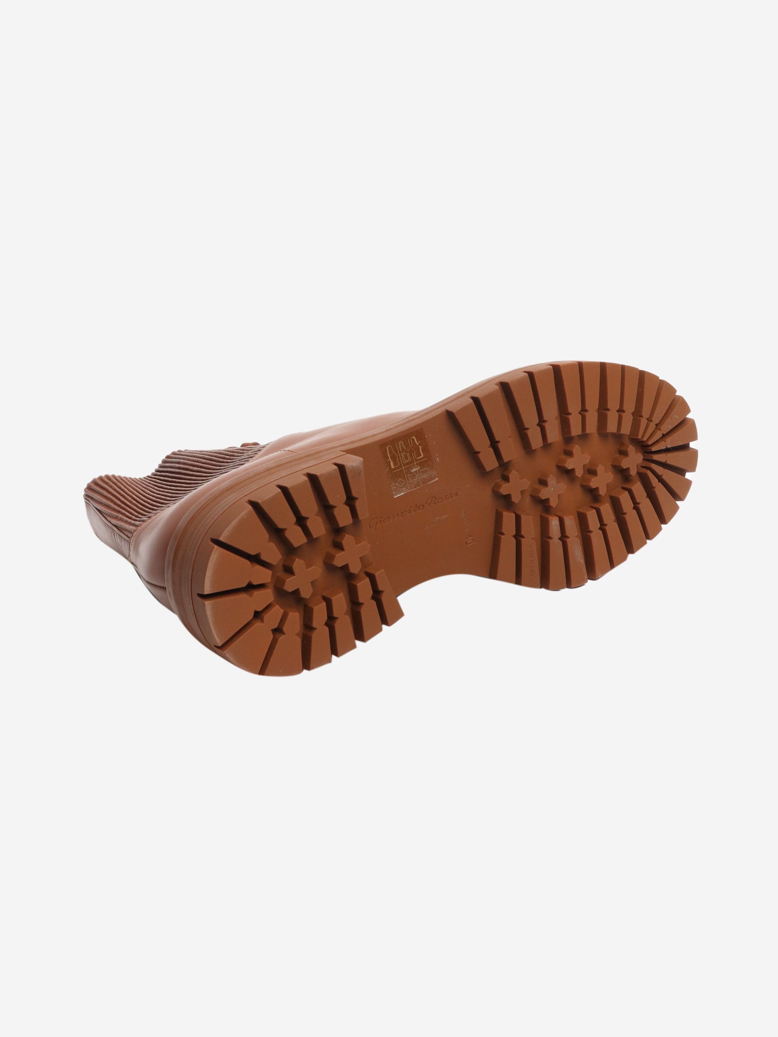 Other Brown Martis 20 ribbed-detail combat boots - EU 40 Size US 9 / IT 39 - 7 Thumbnail