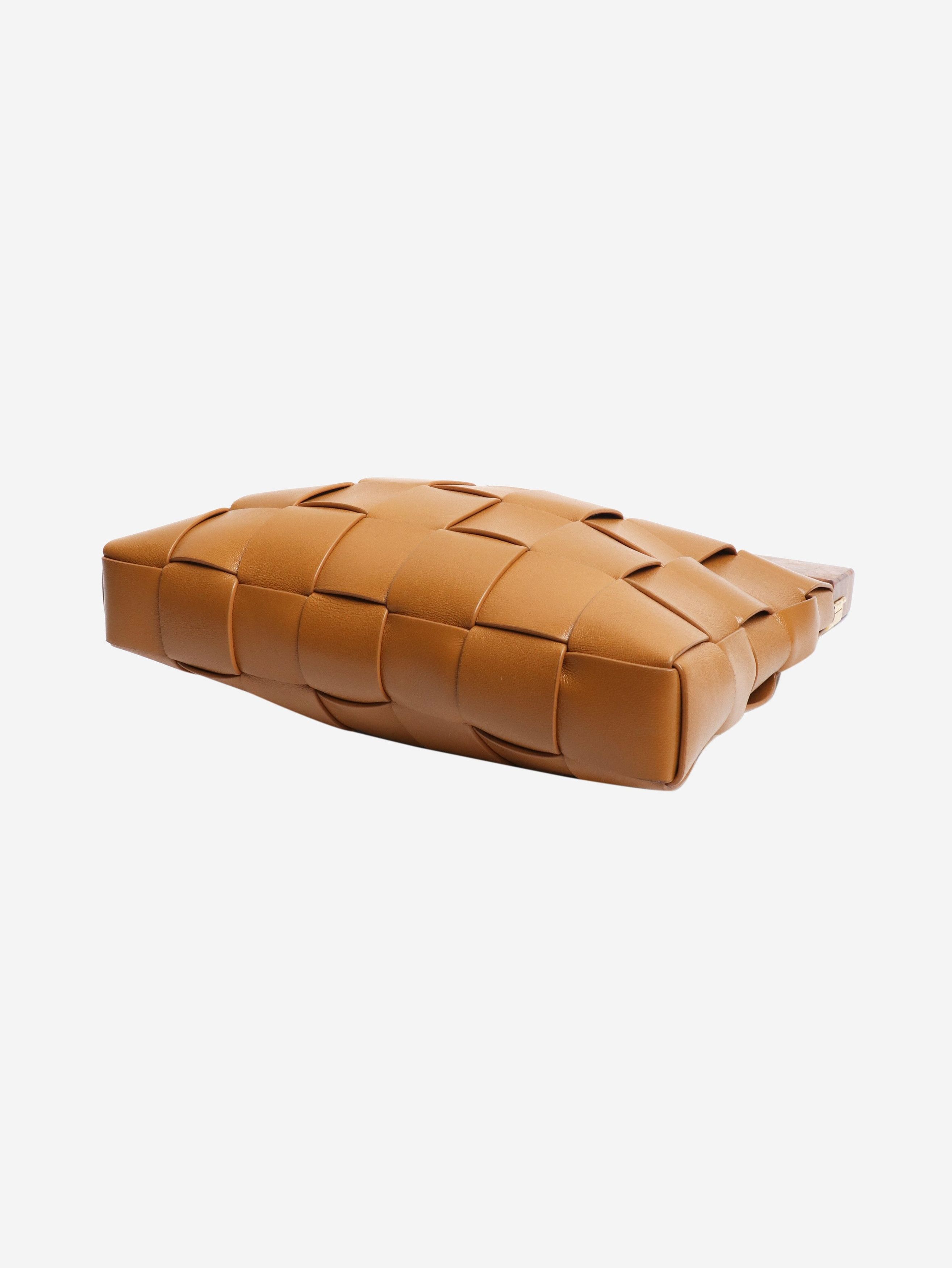 Bottega Veneta Tan woven leather clutch bag Size ONE SIZE - 3 Thumbnail