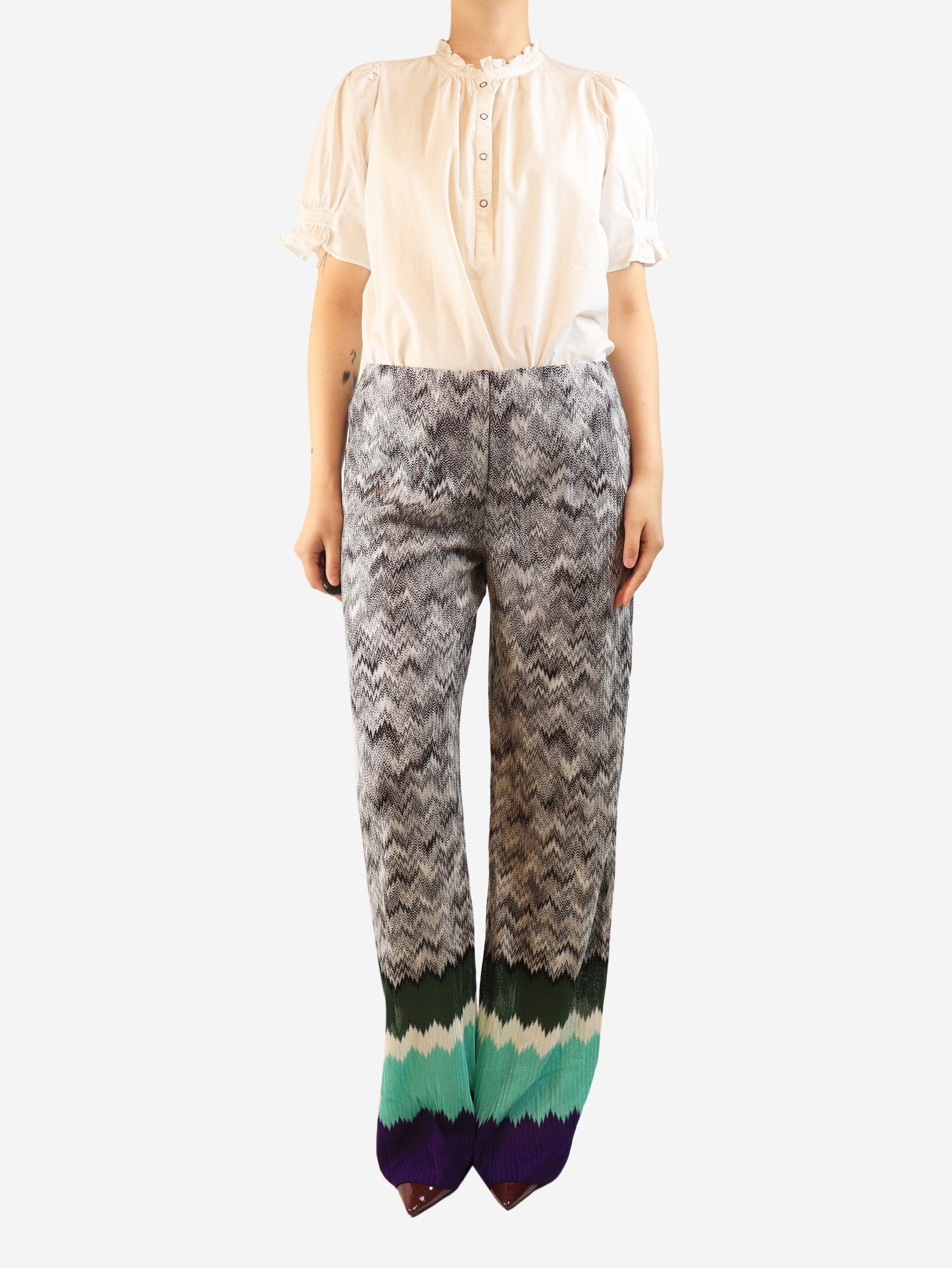 Missoni Grey zig-zag trousers - UK 12 Size 30" / US 8 / IT 44 - 2 Thumbnail
