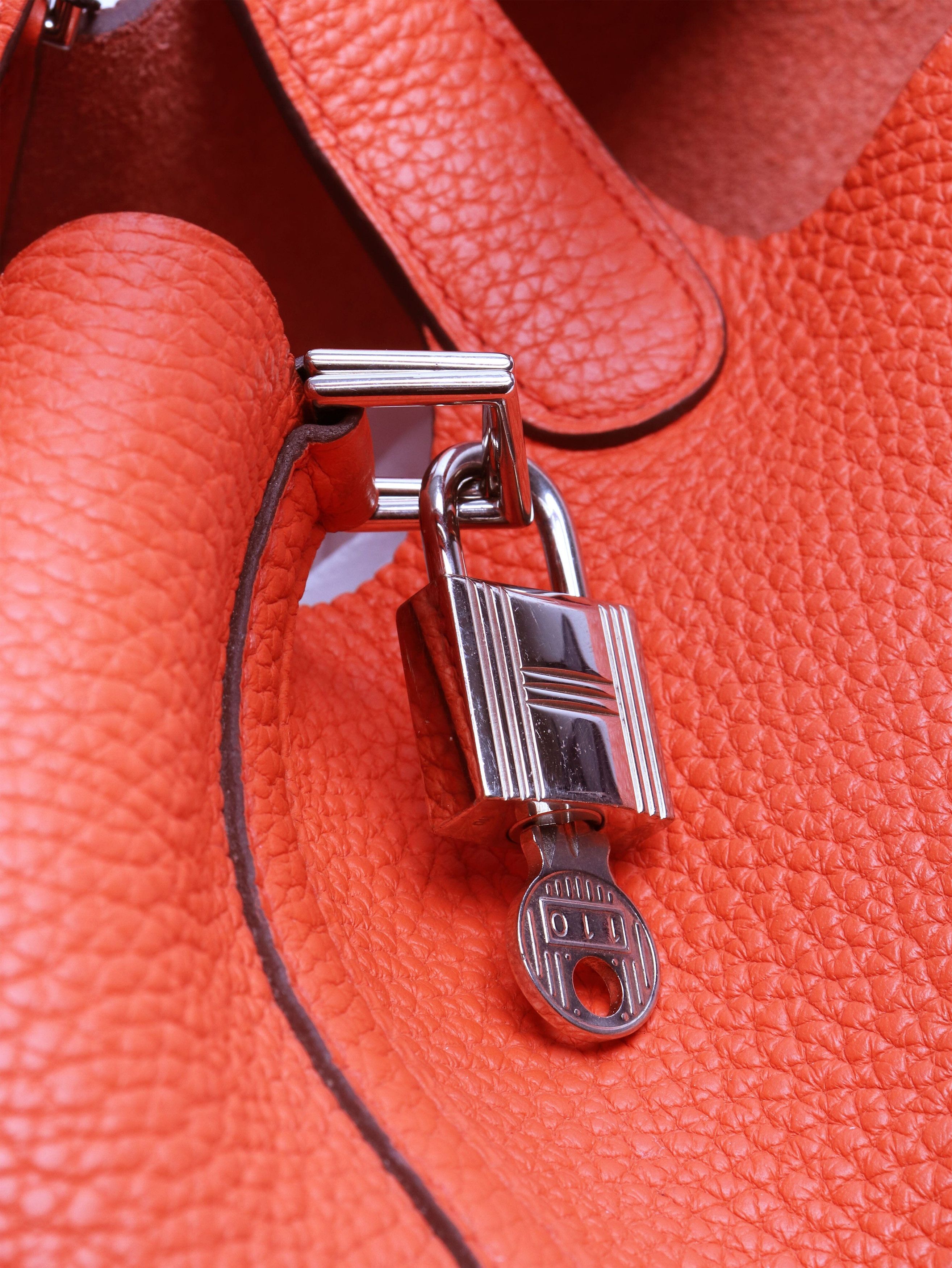 Other Orange Clemence 18 Picotin Lock handbag Size ONE SIZE - 5 Thumbnail
