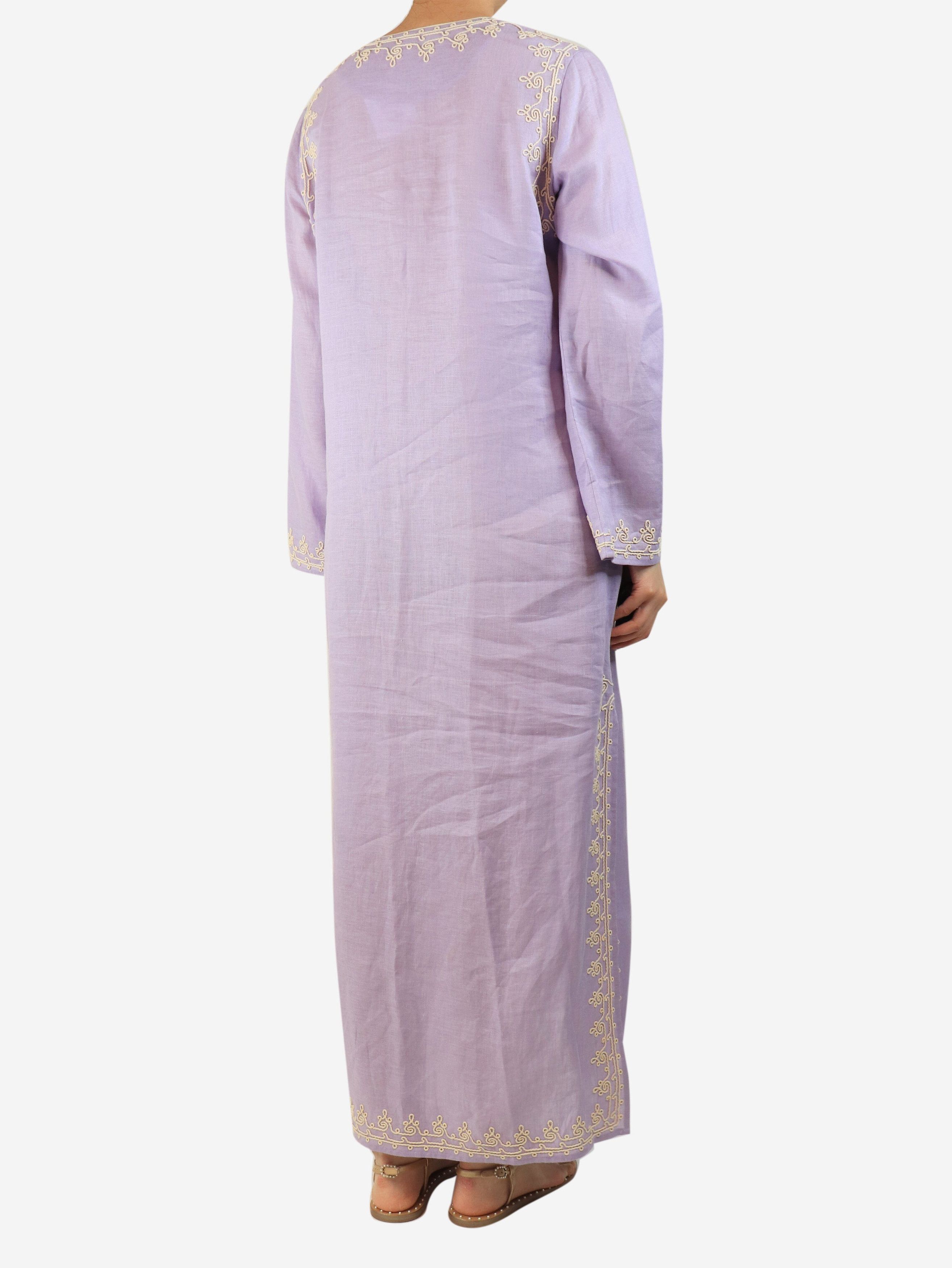 Other Lilac embroidered linen kaftan - M Size M / US 6-8 / IT 42-44 - 3 Thumbnail