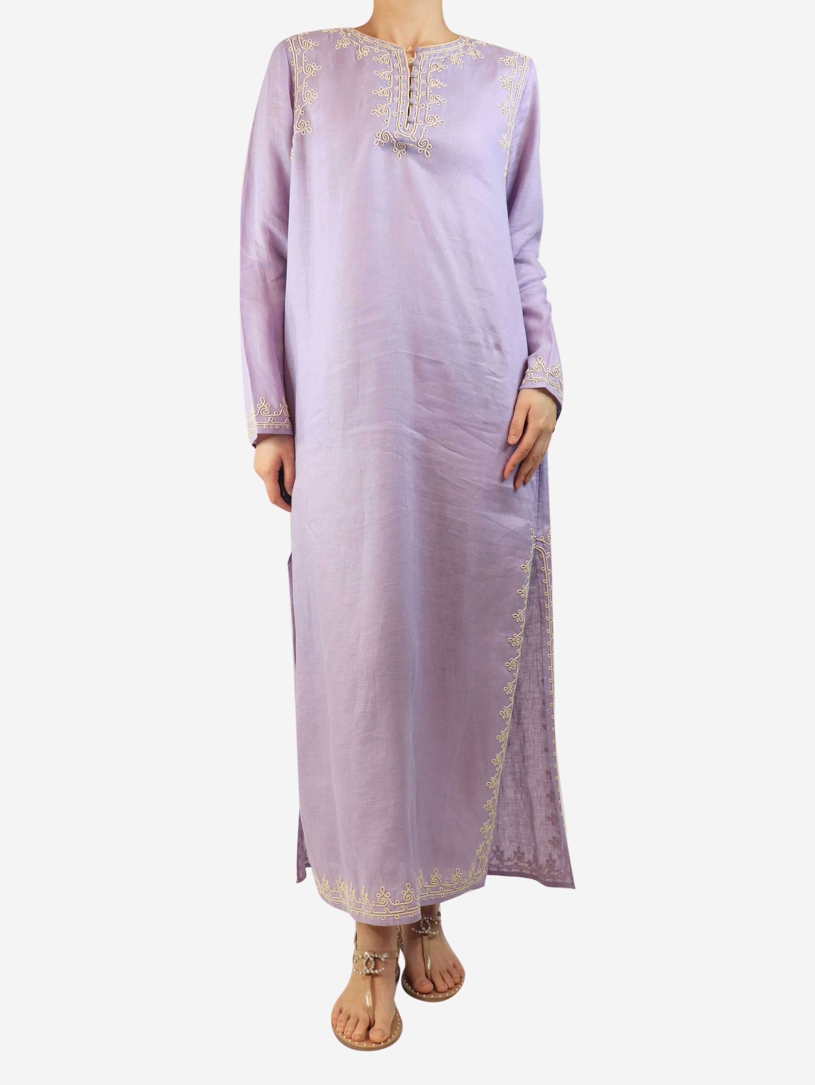 Other Lilac embroidered linen kaftan - M Size M / US 6-8 / IT 42-44 - 4 Thumbnail