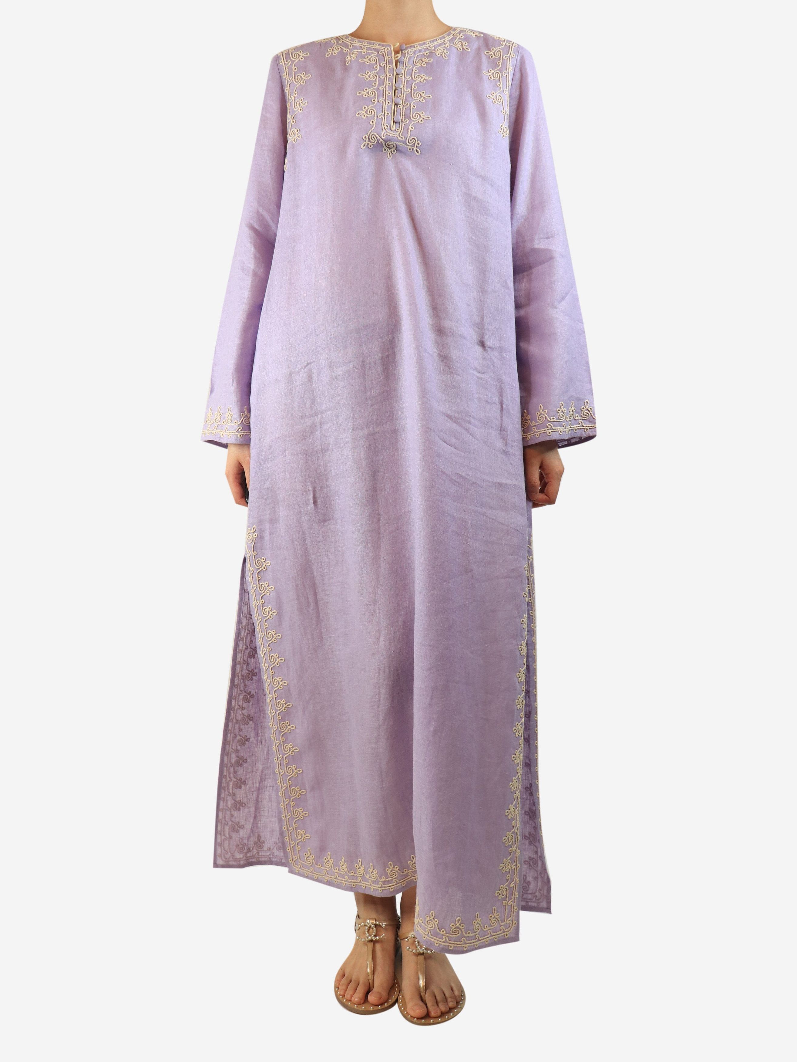 Other Lilac embroidered linen kaftan - M Size M / US 6-8 / IT 42-44 - 2 Thumbnail