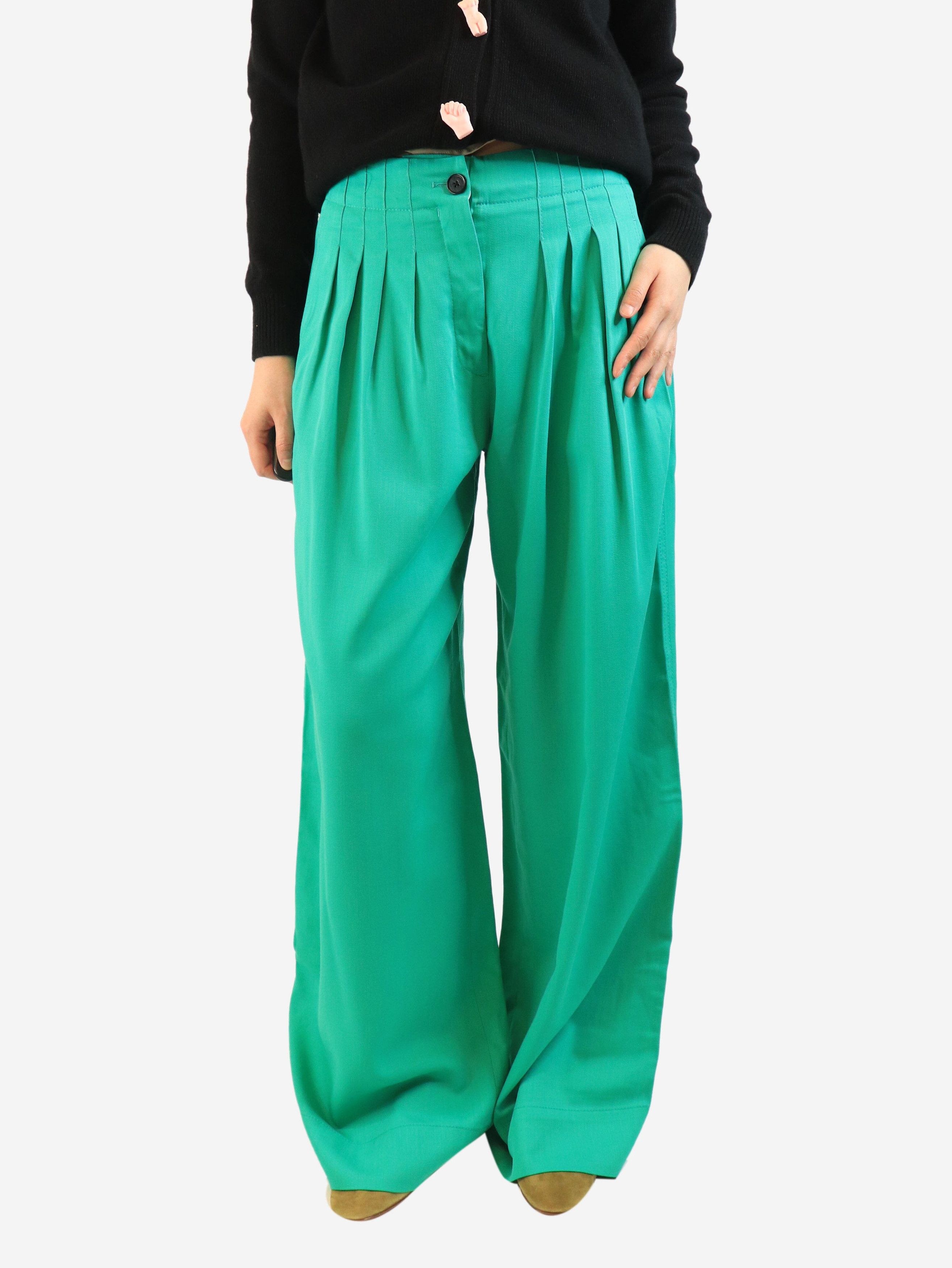 ME+EM Green wide leg trousers - UK 10 Size 28" / US 6 / IT 42 - 2 Thumbnail