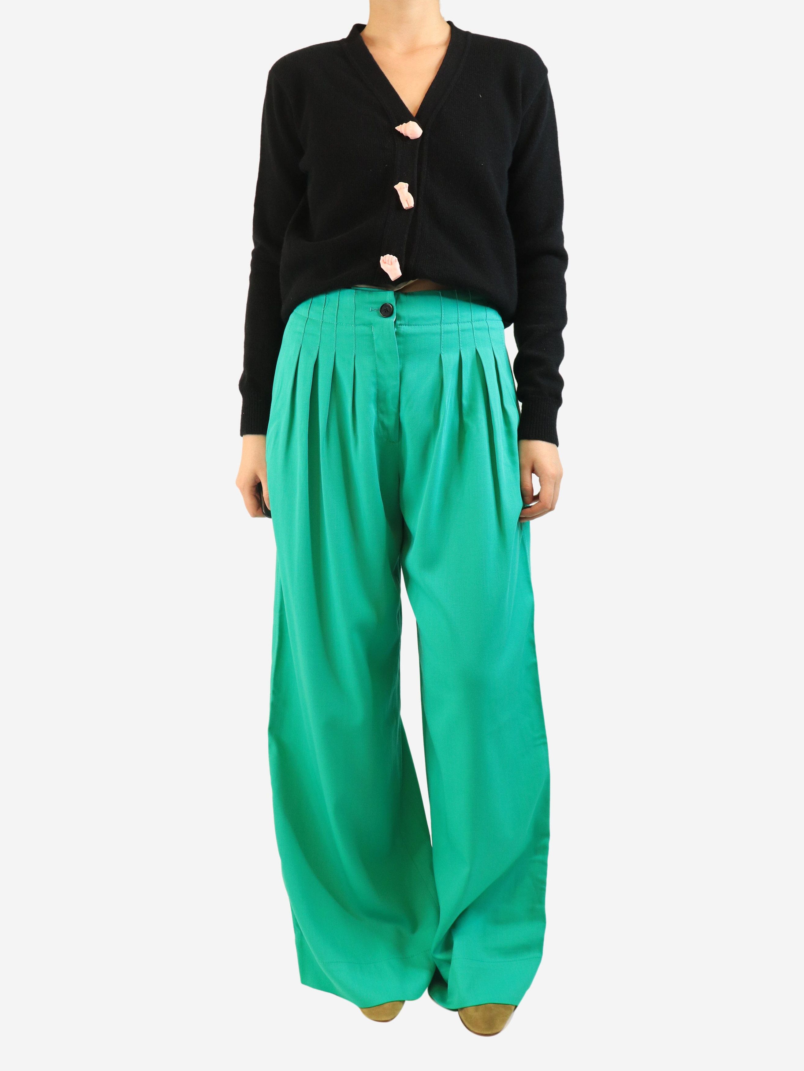 ME+EM Green wide leg trousers - UK 10 Size 28" / US 6 / IT 42 - 3 Thumbnail
