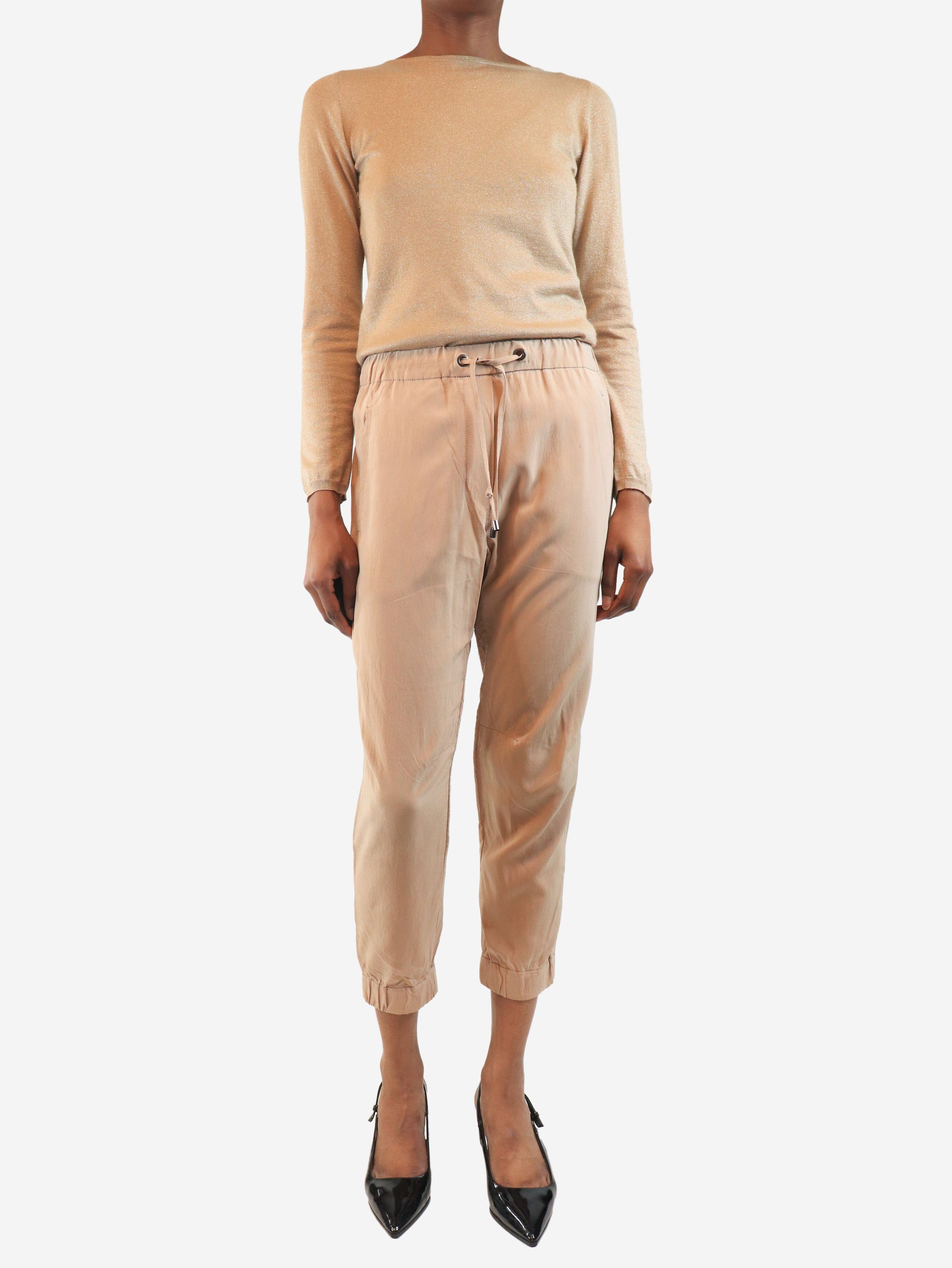 Brunello Cucinelli Blush silk trousers - UK 6 Size 26" / US 2 / IT 38 - 3 Thumbnail