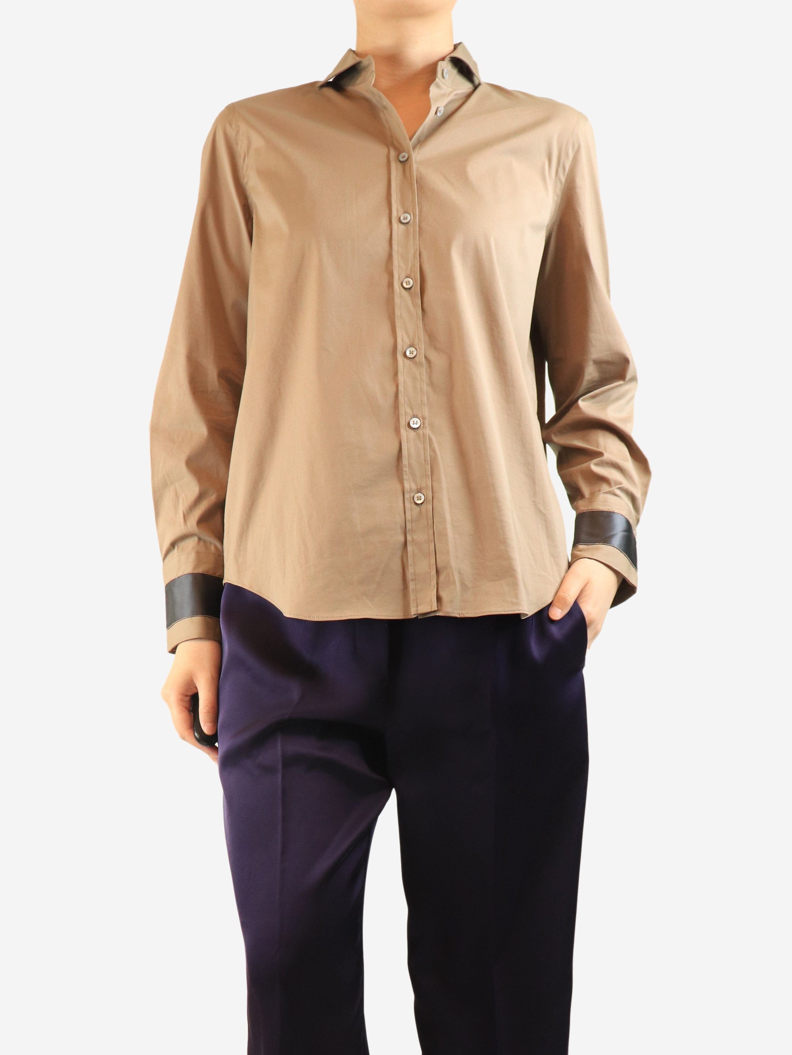 Brunello Cucinelli Brown cotton shirt - M Size M / US 6-8 / IT 42-44 - 4 Thumbnail