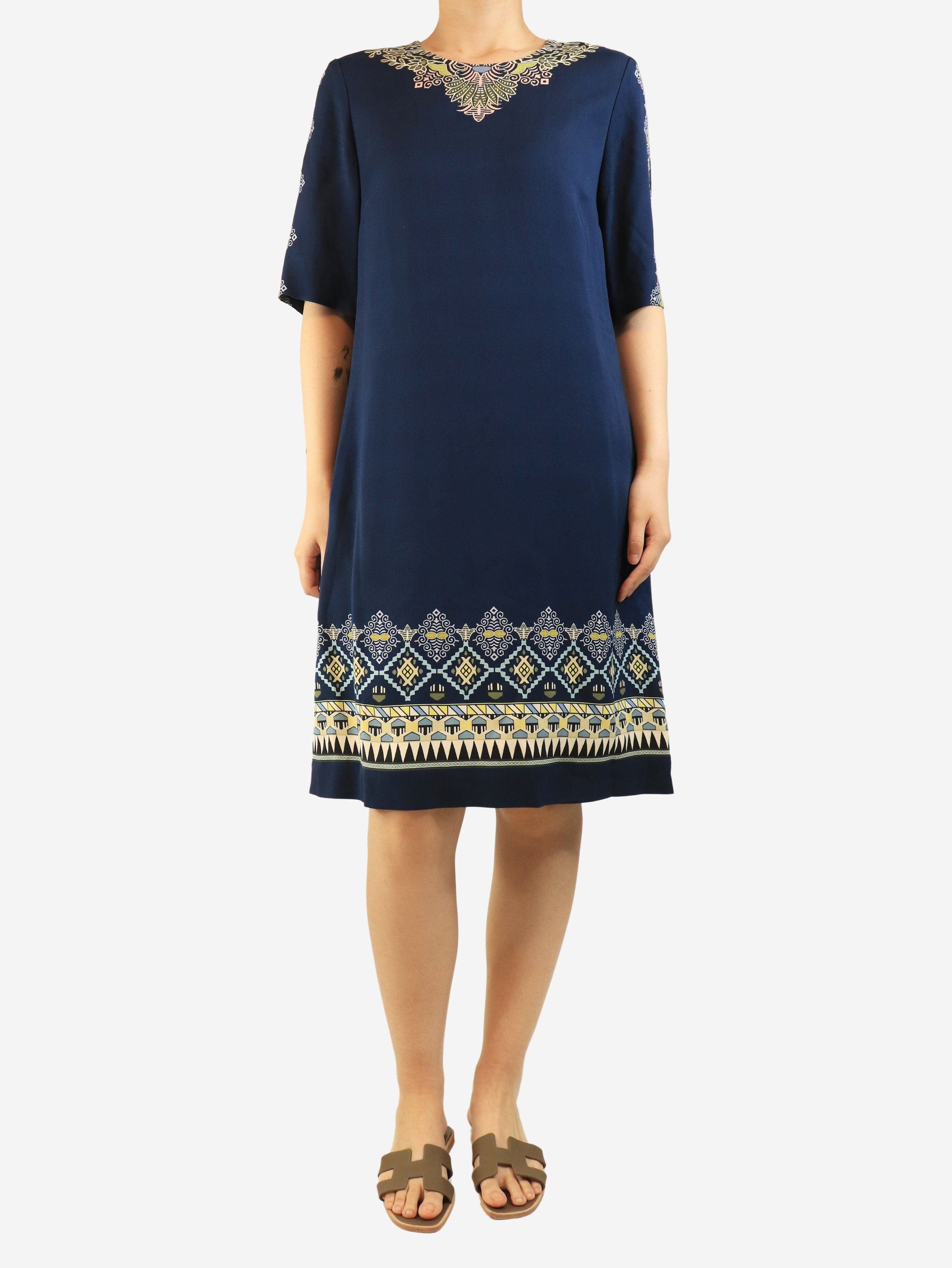 Etro Blue printed midi dress - UK 12 Size M / US 6-8 / IT 42-44 - 2 Thumbnail