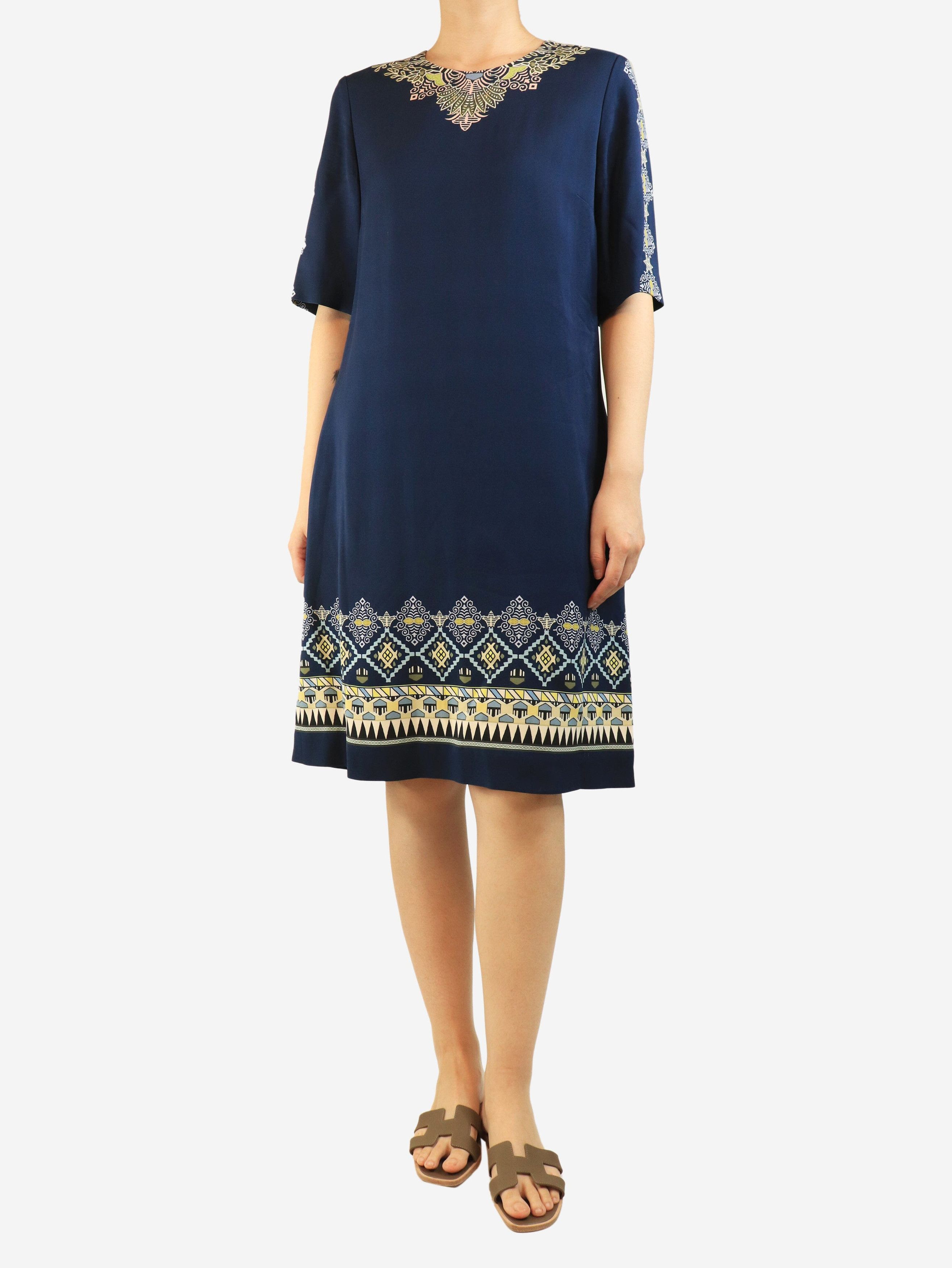 Etro Blue printed midi dress - UK 12 Size M / US 6-8 / IT 42-44 - 4 Thumbnail