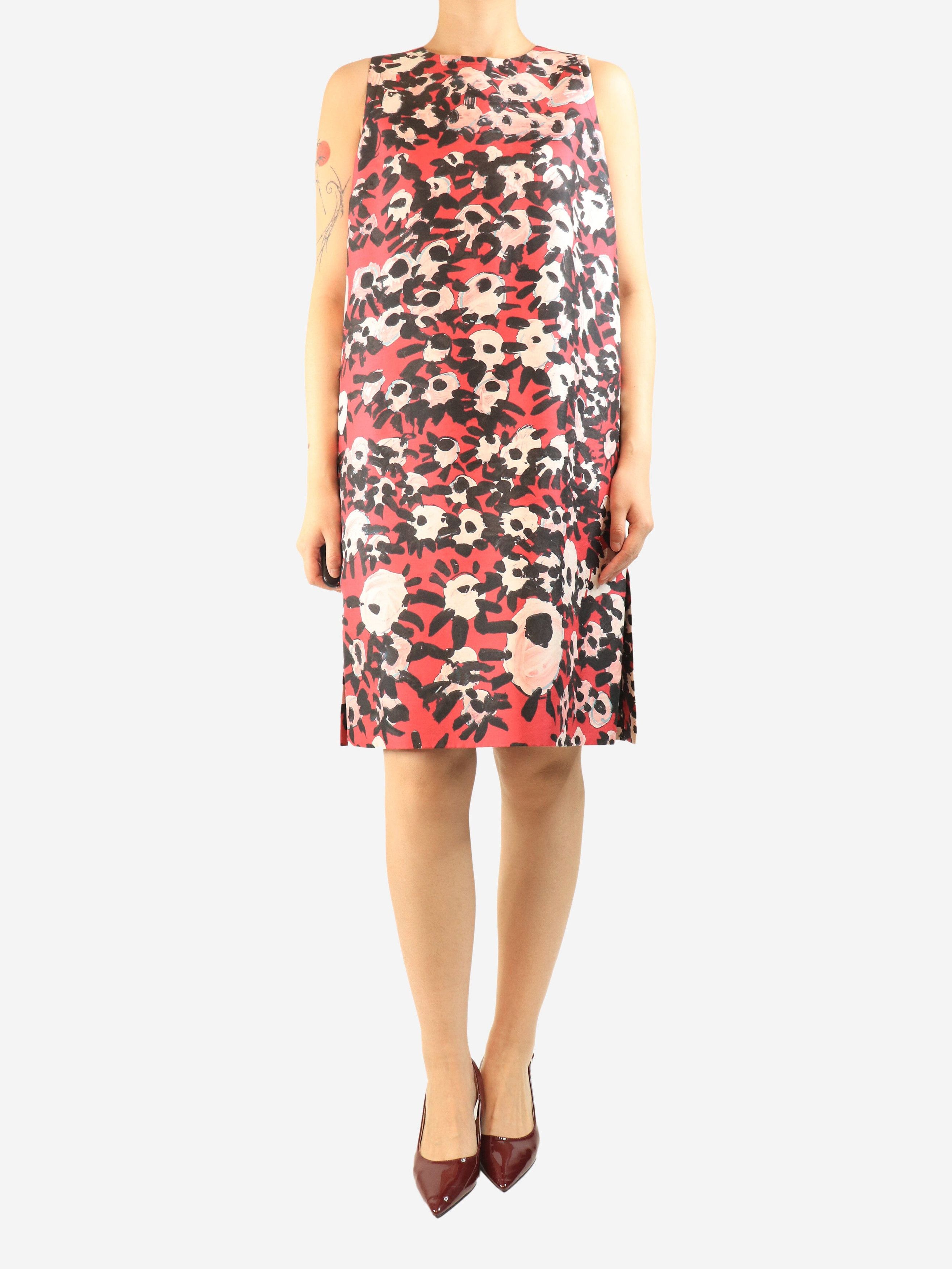 Marni Pink sleeveless printed midi dress - UK 10 Size M / US 6-8 / IT 42-44 - 2 Thumbnail