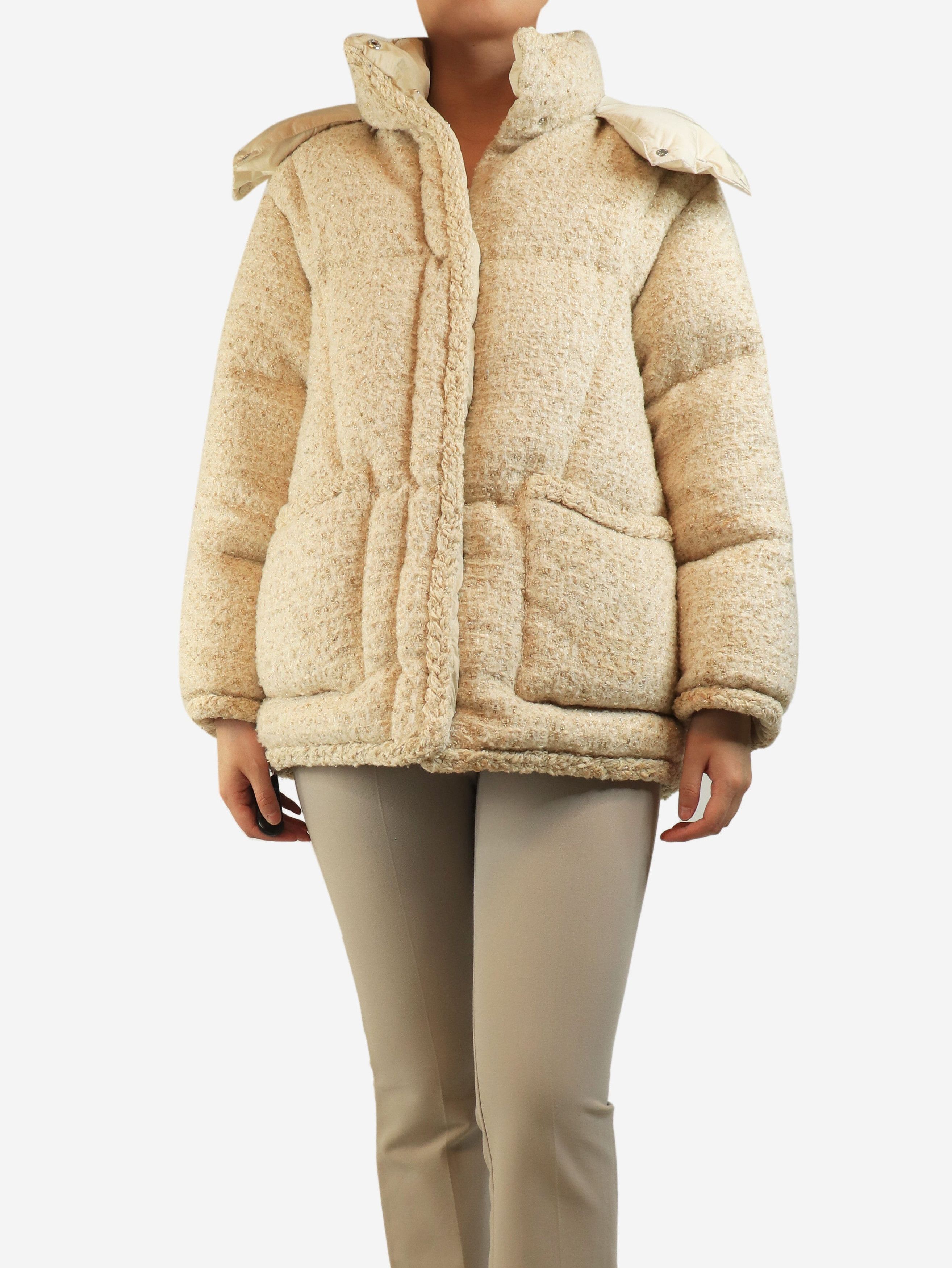 Moncler Cream Agrobate short down jacket - UK 10 Size M / US 6-8 / IT 42-44 - 4 Thumbnail