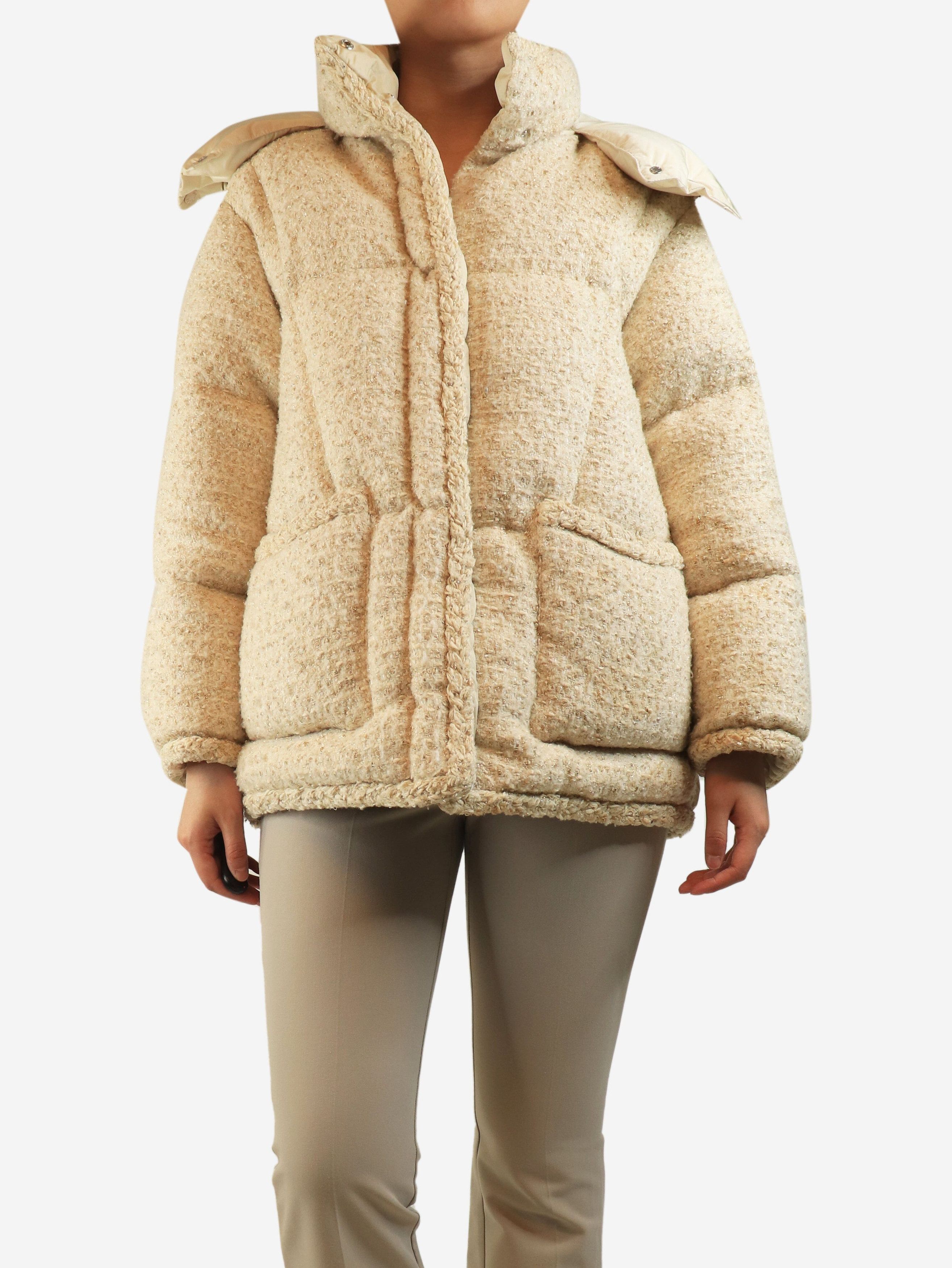 Moncler Cream Agrobate short down jacket - UK 10 Size M / US 6-8 / IT 42-44 - 2 Thumbnail