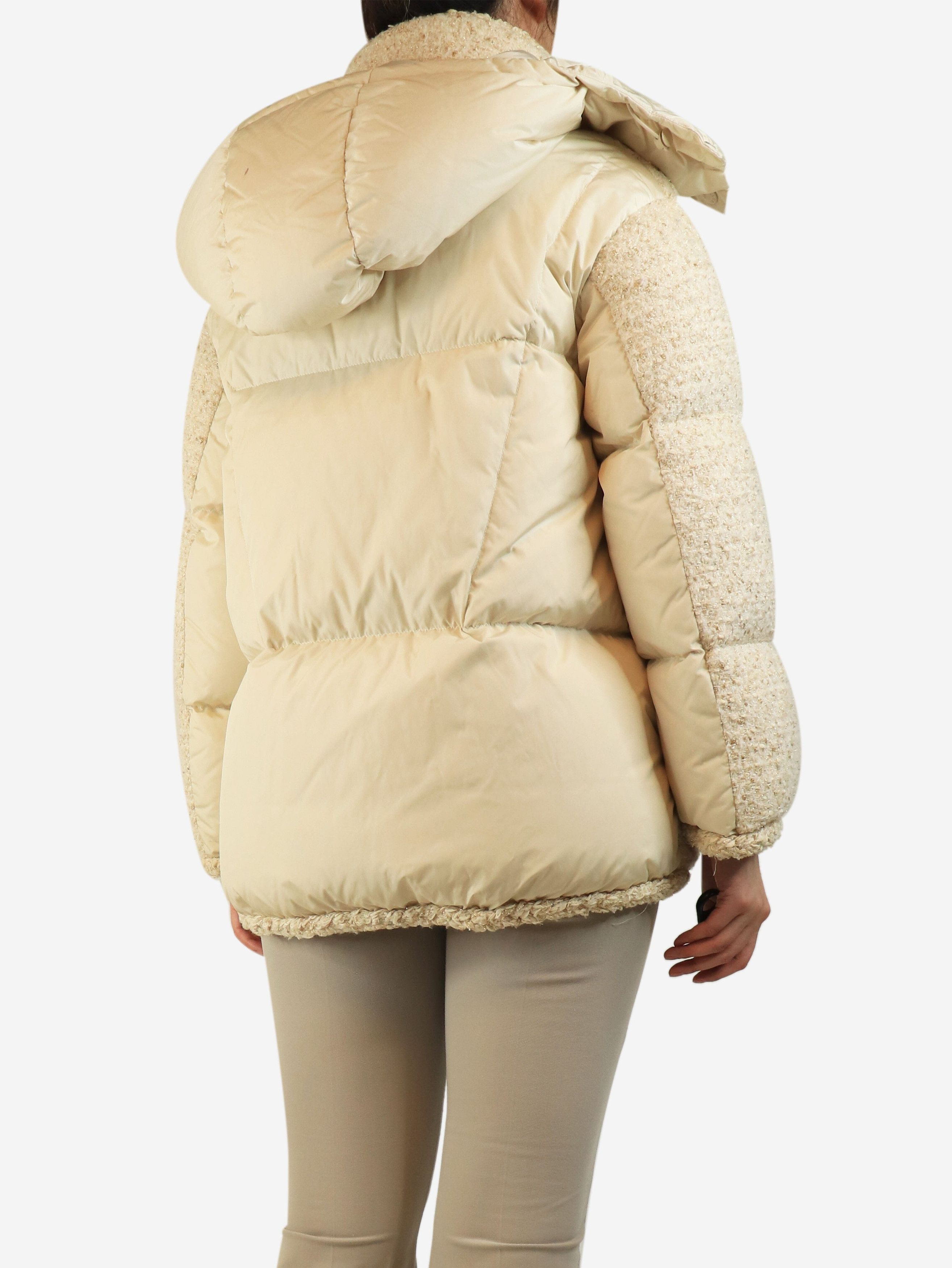 Moncler Cream Agrobate short down jacket - UK 10 Size M / US 6-8 / IT 42-44 - 3 Thumbnail