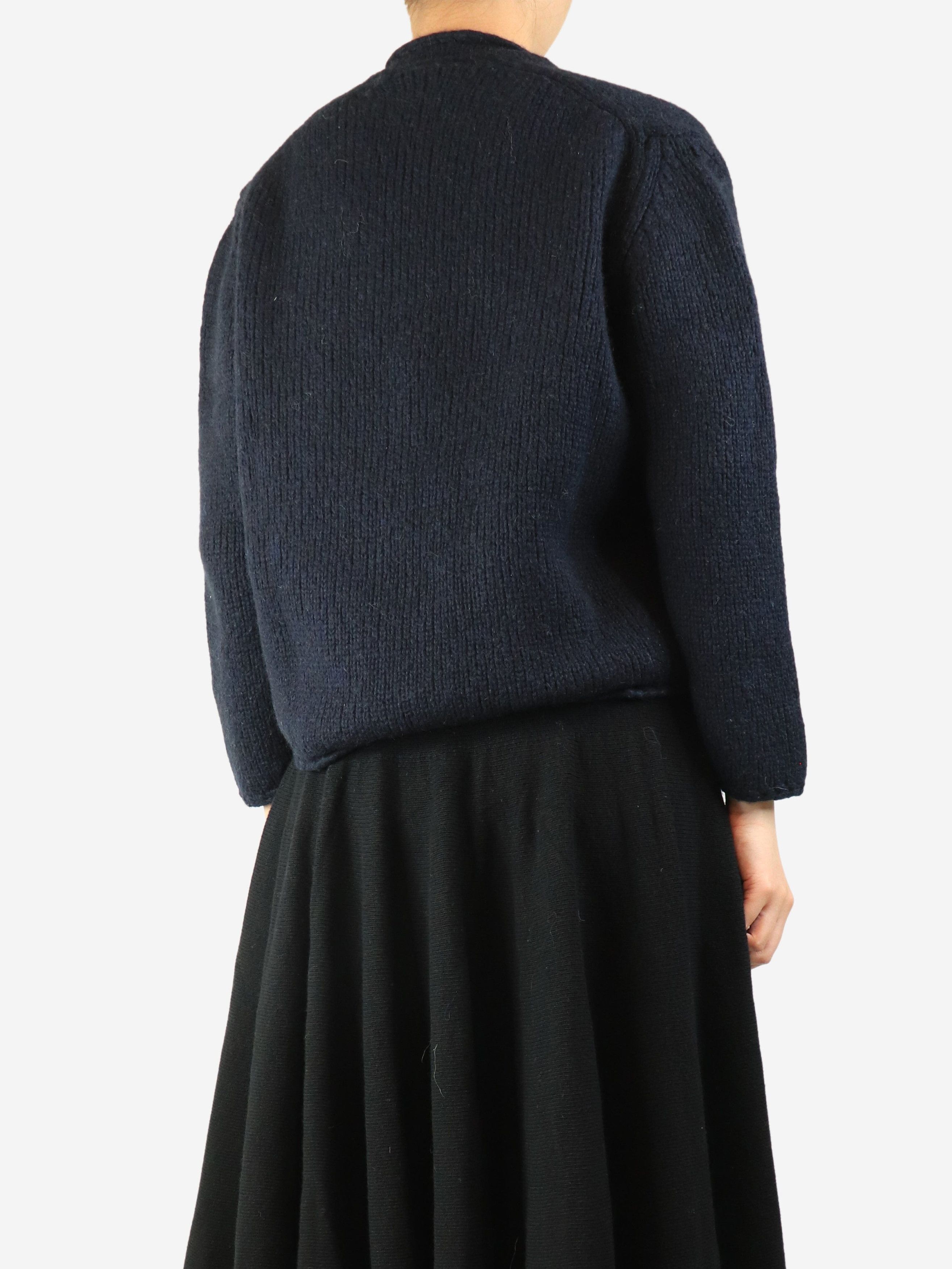 Other Navy chunky v-neck jumper - M Size M / US 6-8 / IT 42-44 - 2 Thumbnail