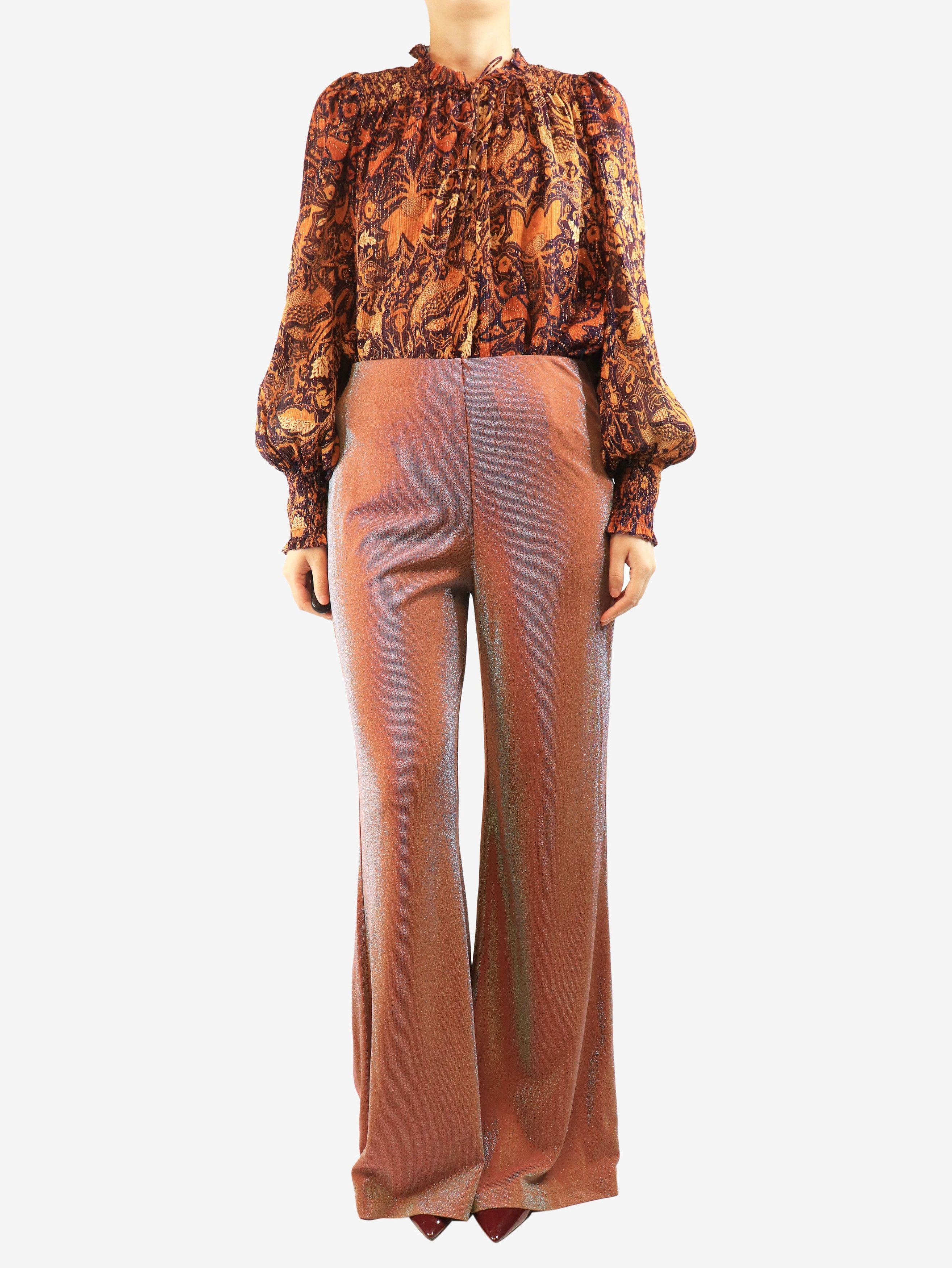 Missoni Brown lurex trousers - L Size 34" / US 12 / IT 48 - 2 Thumbnail