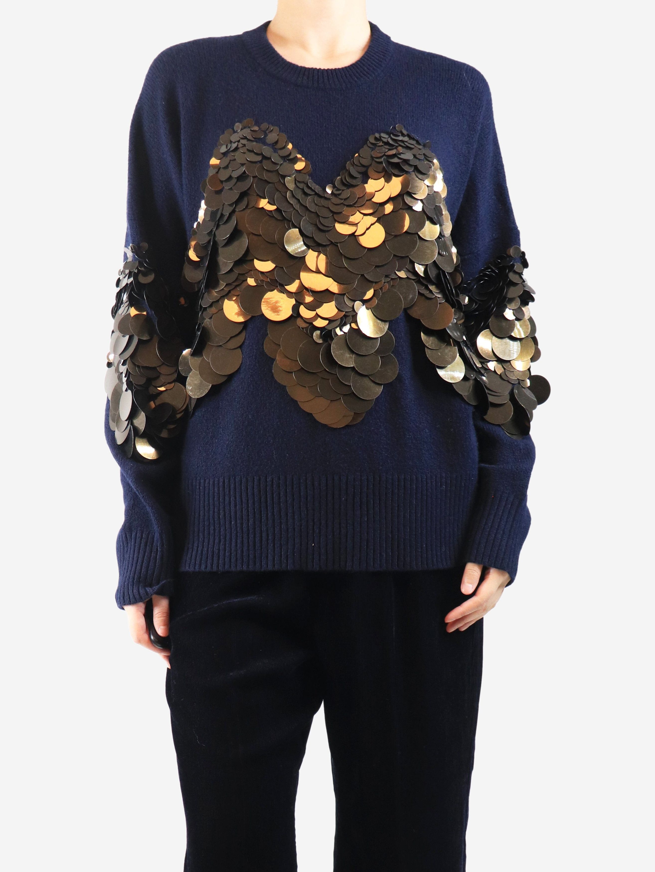 Other Navy sequin embellished jumper - L Size L / US 10 / IT 46 - 4 Thumbnail