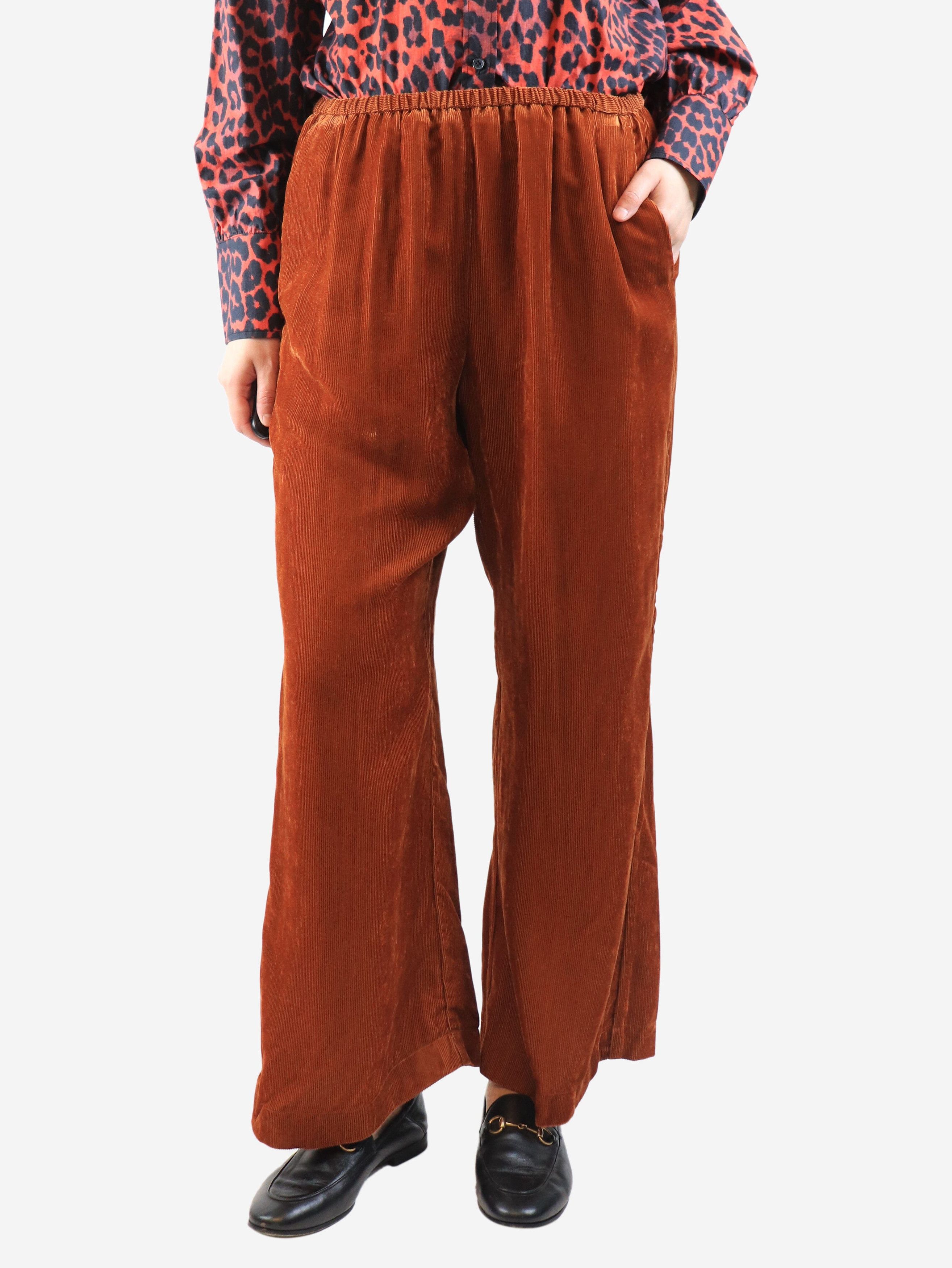 Other Rust elasticated corduroy trousers - UK 14 Size 32" / US 10 / IT 46 - 2 Thumbnail