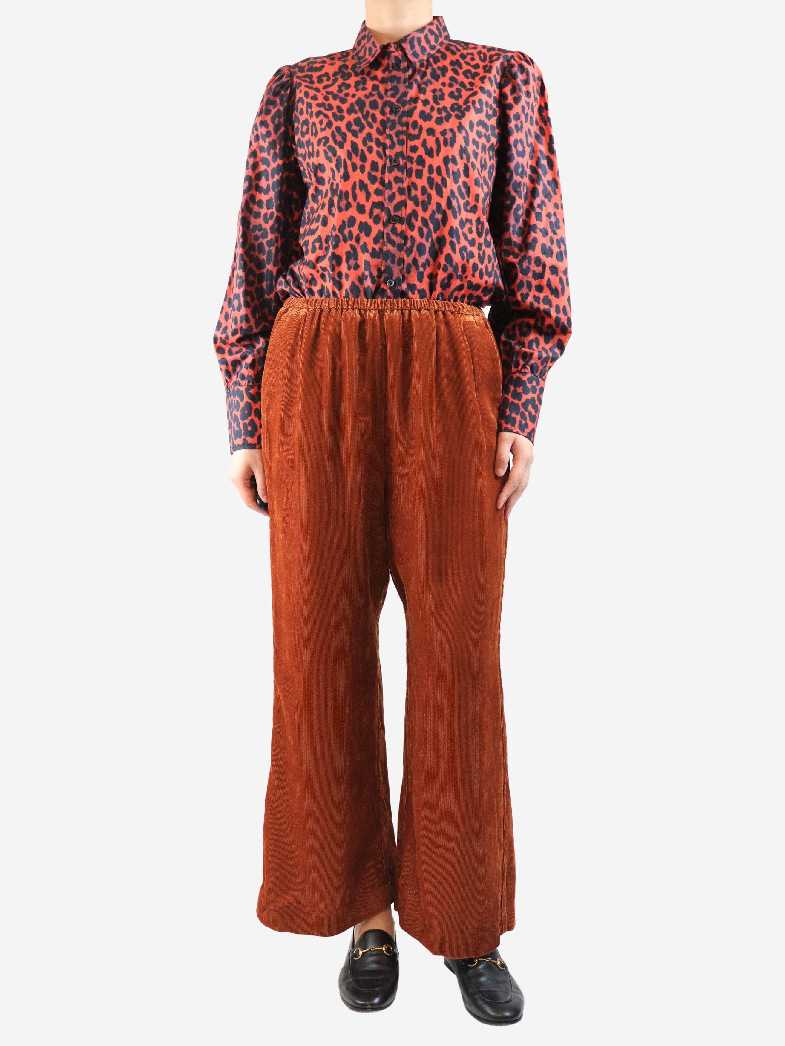 Other Rust elasticated corduroy trousers - UK 14 Size 32" / US 10 / IT 46 - 3 Thumbnail