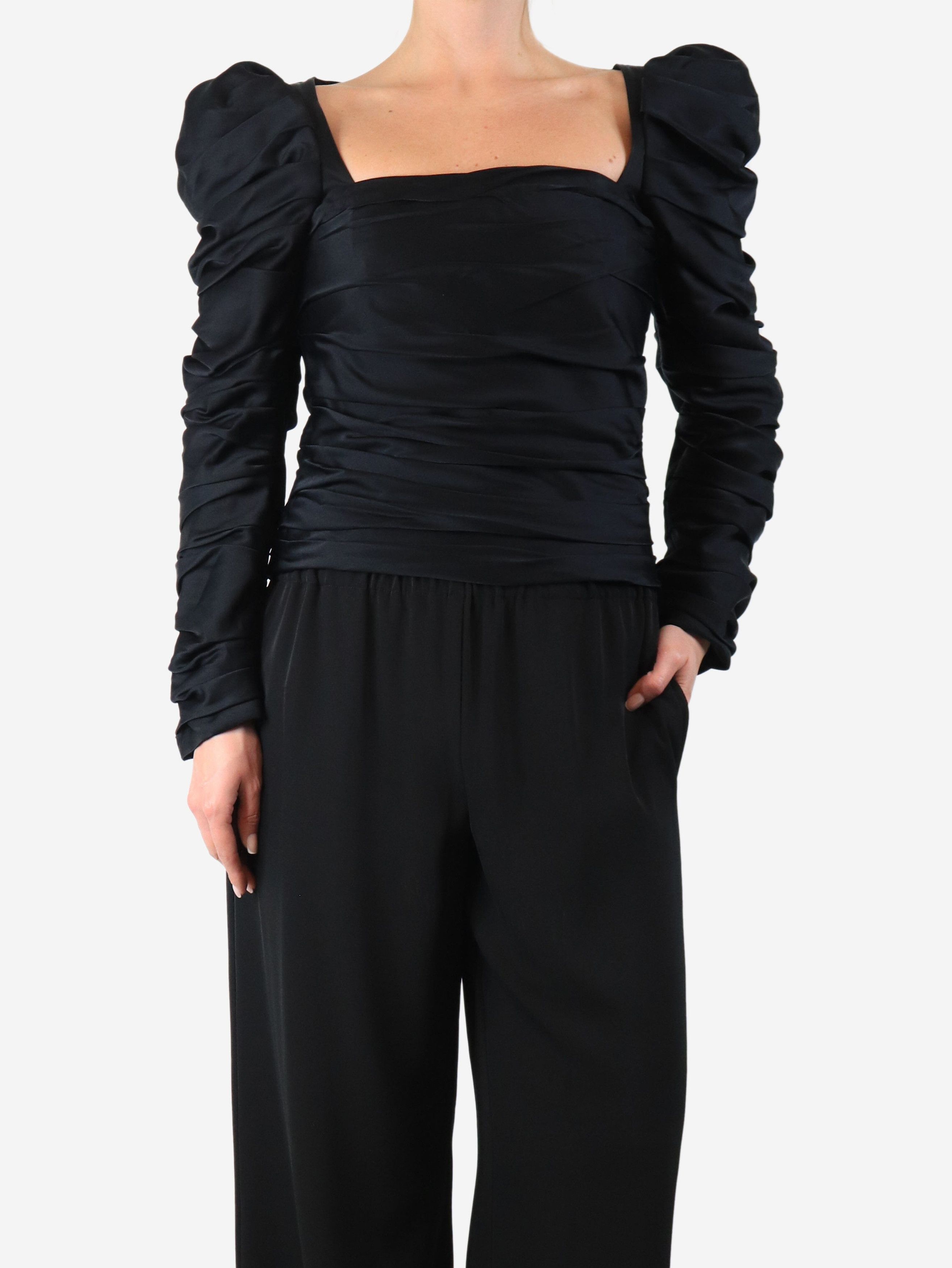 Other Black ruched bodice top - UK 10 Size M / US 6-8 / IT 42-44 - 3 Thumbnail